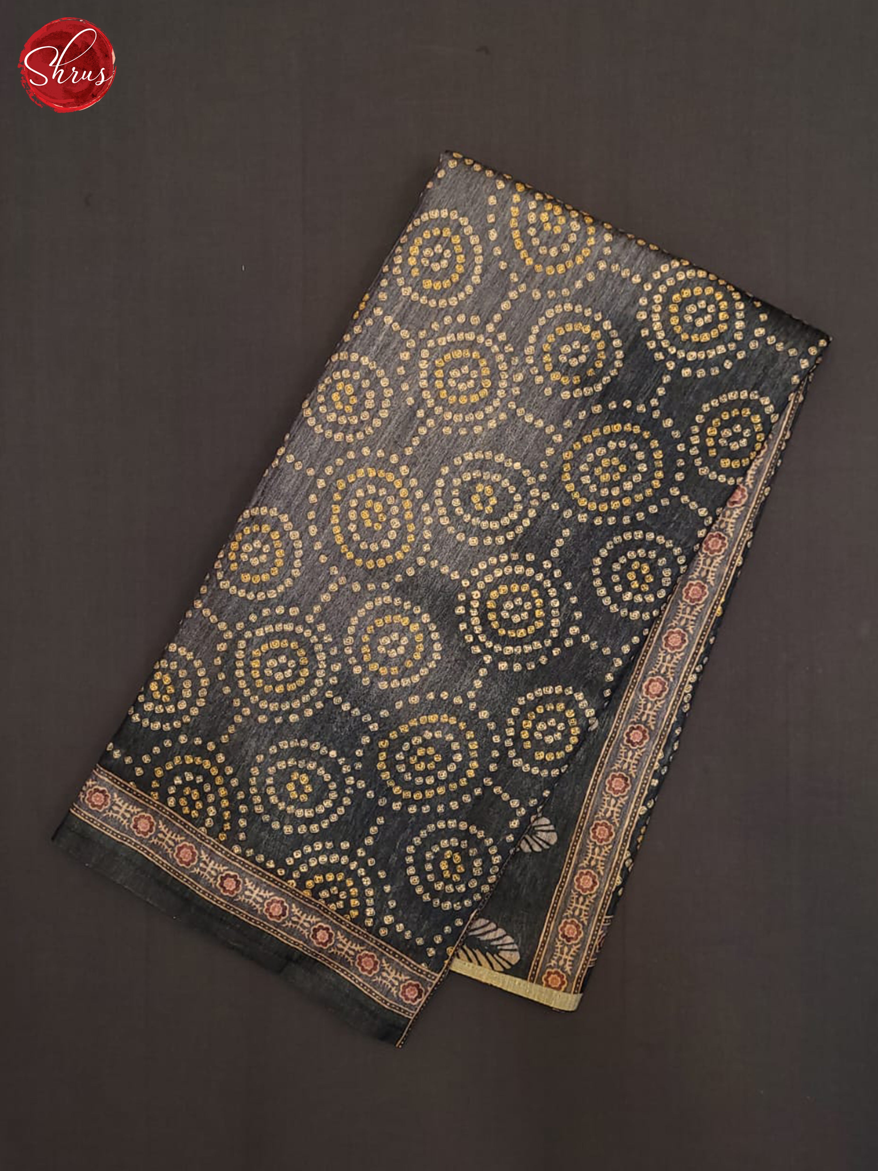 Grey - Semi gicha Saree - Shop on ShrusEternity.com