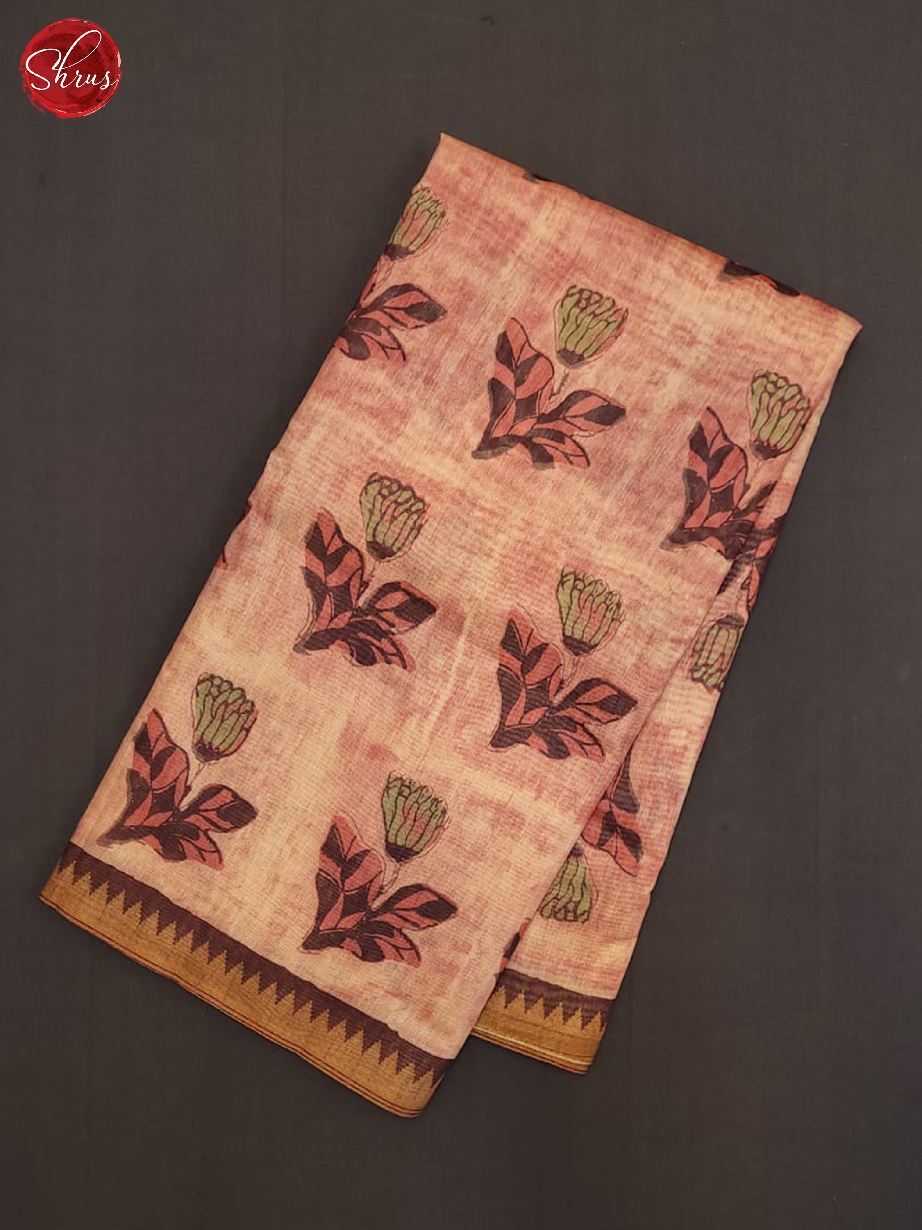 Red & Brown - Semi gicha Saree - Shop on ShrusEternity.com