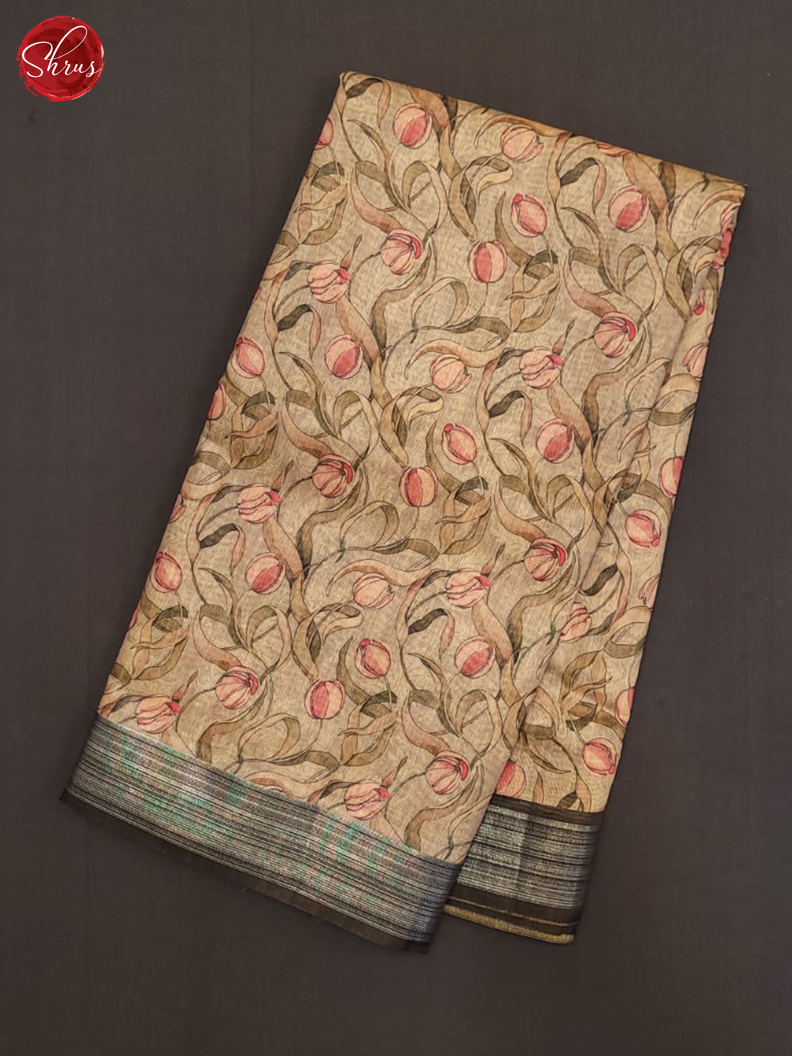 Chickoo & Brown- Semi gicha Saree - Shop on ShrusEternity.com