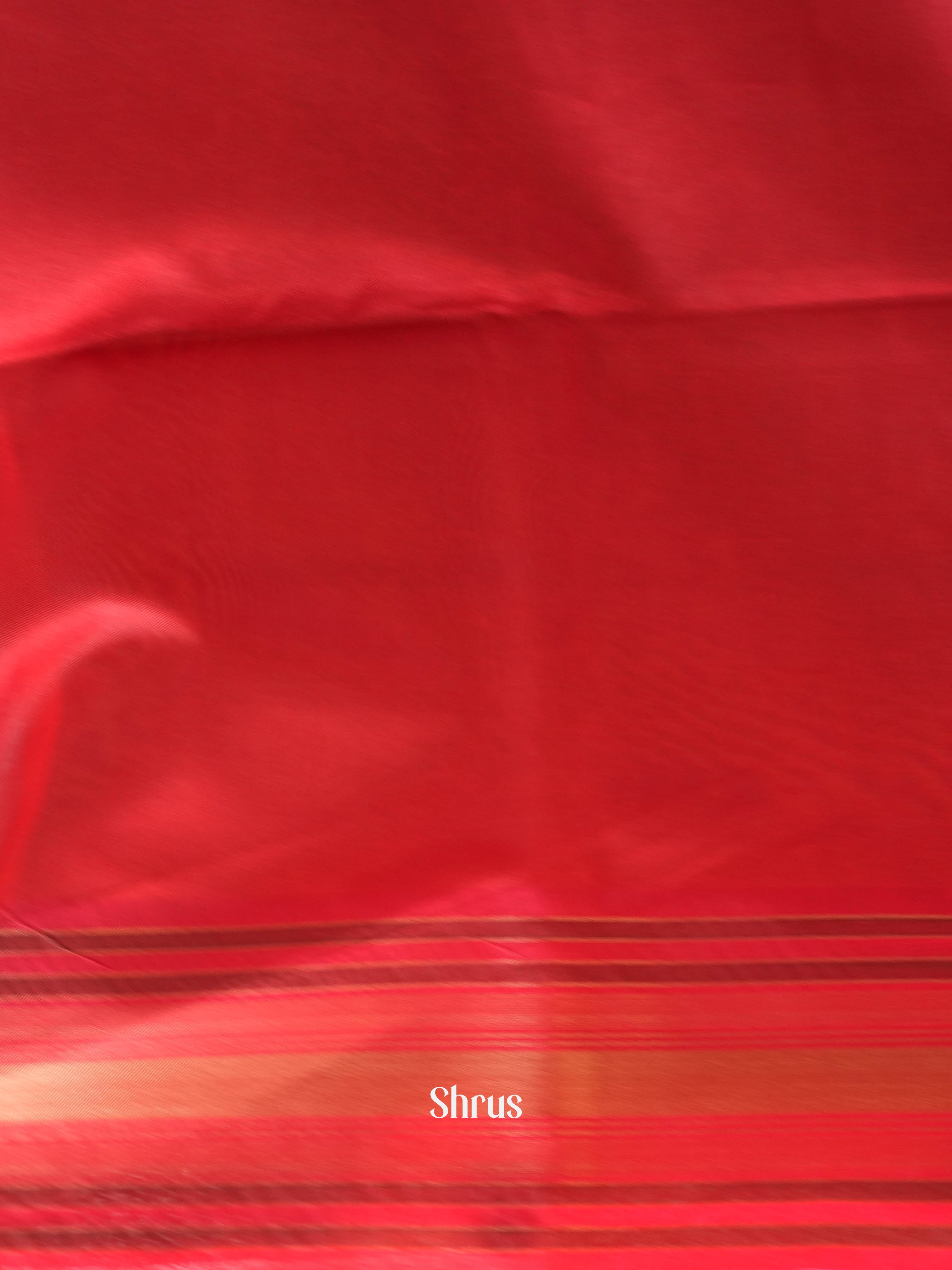 Grey & Red - Semi Tussar Saree - Shop on ShrusEternity.com