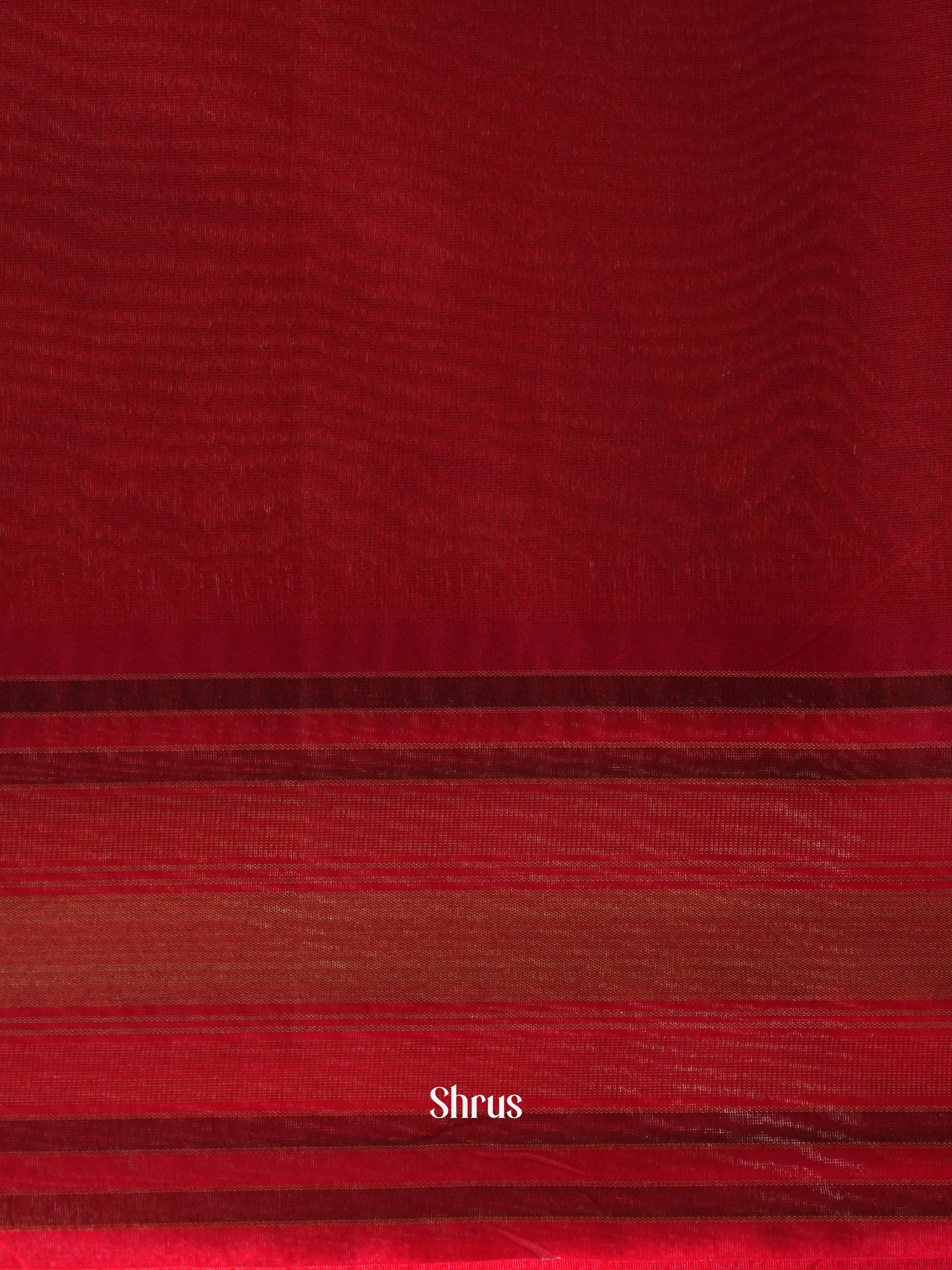 Sandal & Red - Semi Tussar Saree - Shop on ShrusEternity.com