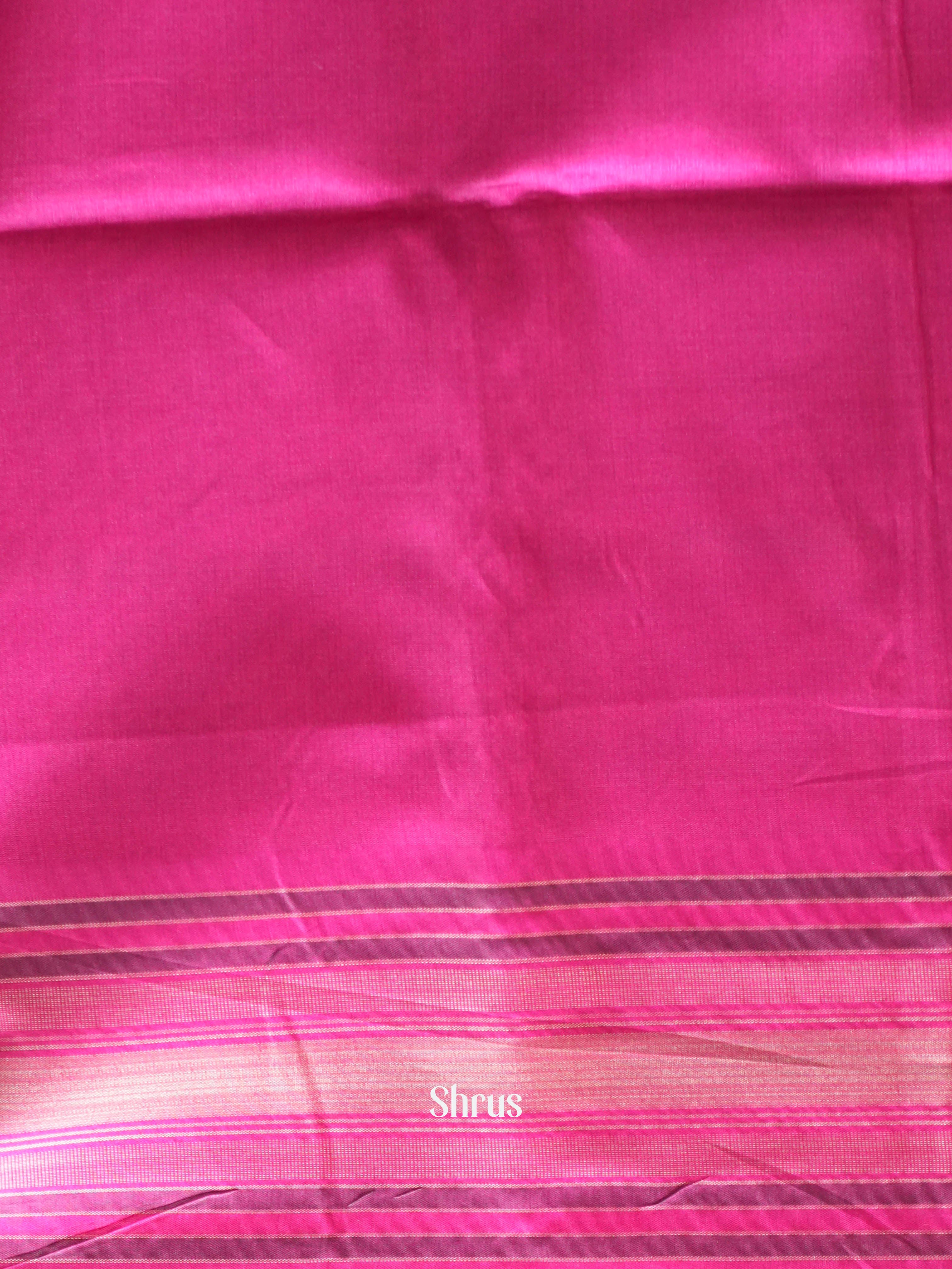 Blue & Pink - Semi Tussar Saree - Shop on ShrusEternity.com
