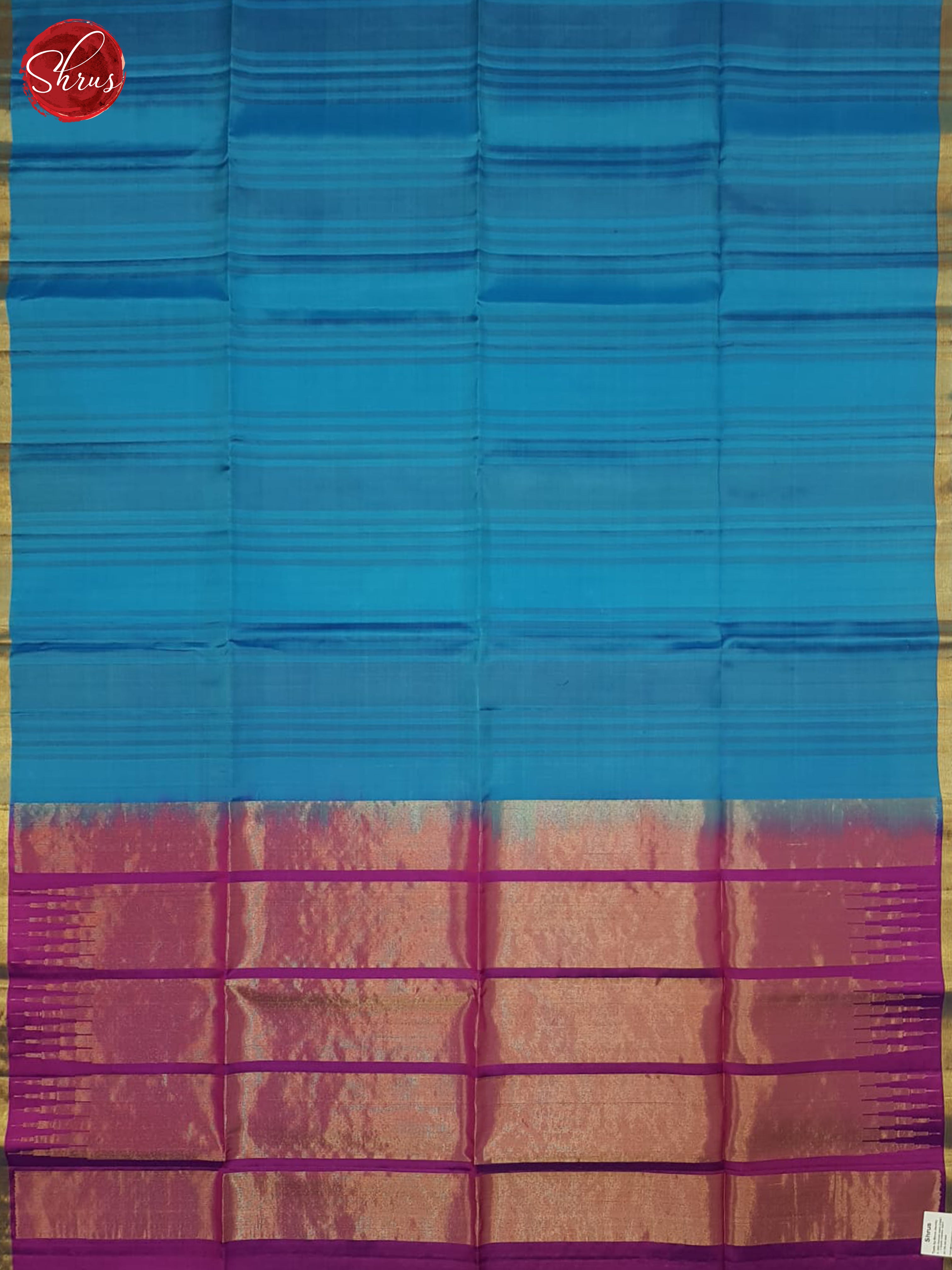 Blue & Purple - Soft Silk Halfpure Saree - Shop on ShrusEternity.com