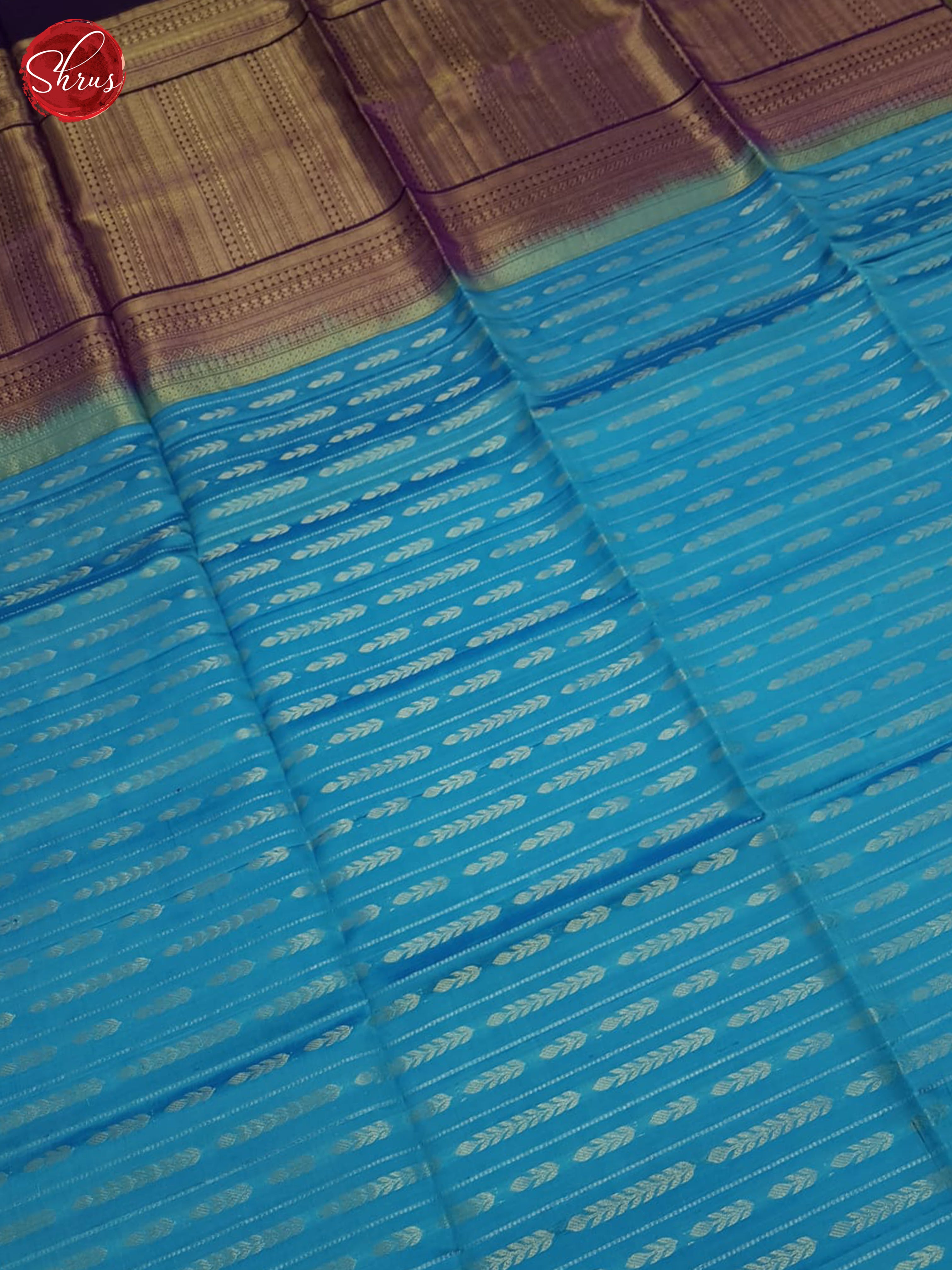 Blue & Purple - Soft Silk Halfpure Saree - Shop on ShrusEternity.com