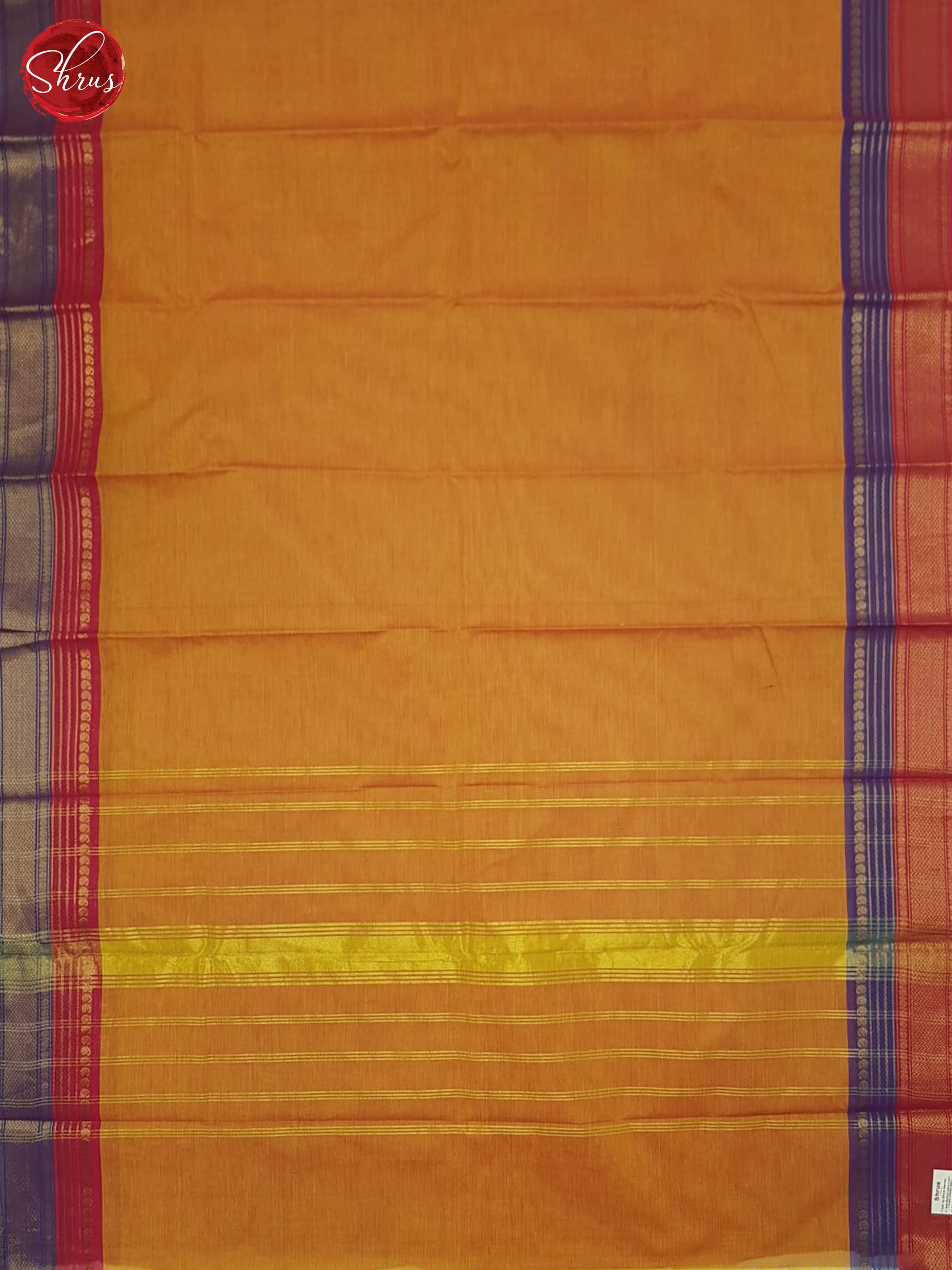 Orange & Blue - Chettinad Cotton Saree - Shop on ShrusEternity.com