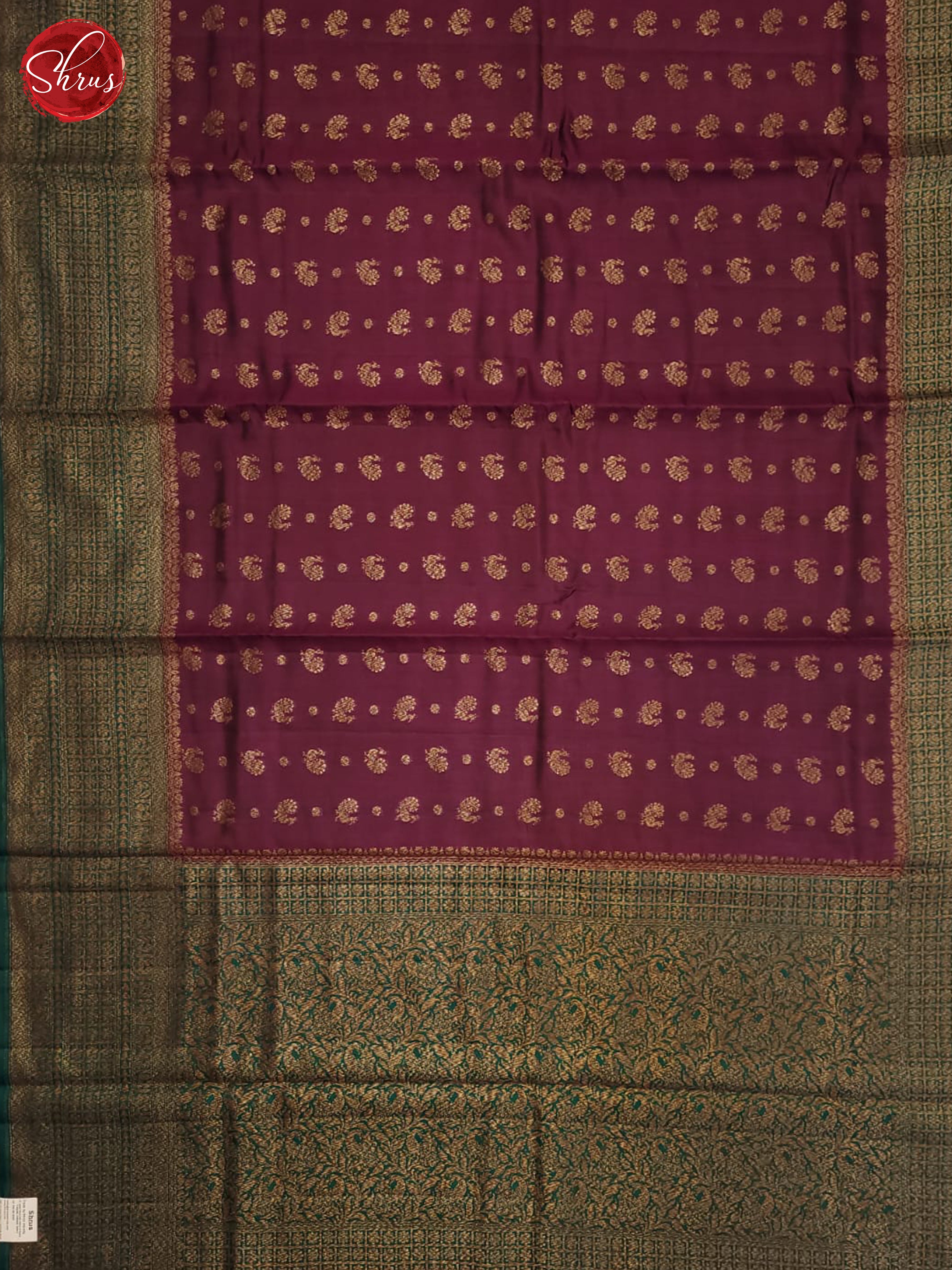 Wine & Green - Khatan Saree - Shop on ShrusEternity.com