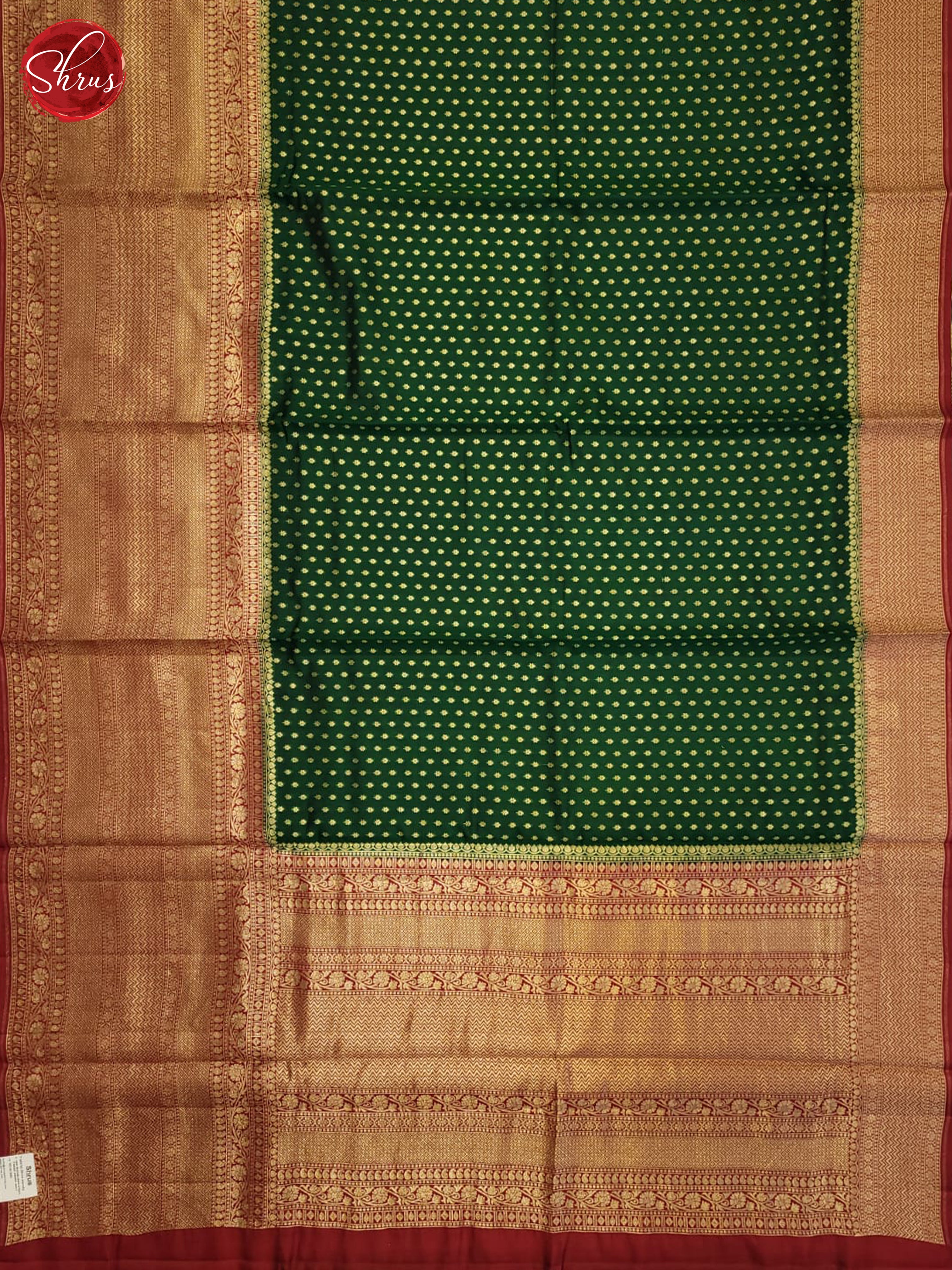 Bottle Green & Red - Khatan Saree - Shop on ShrusEternity.com