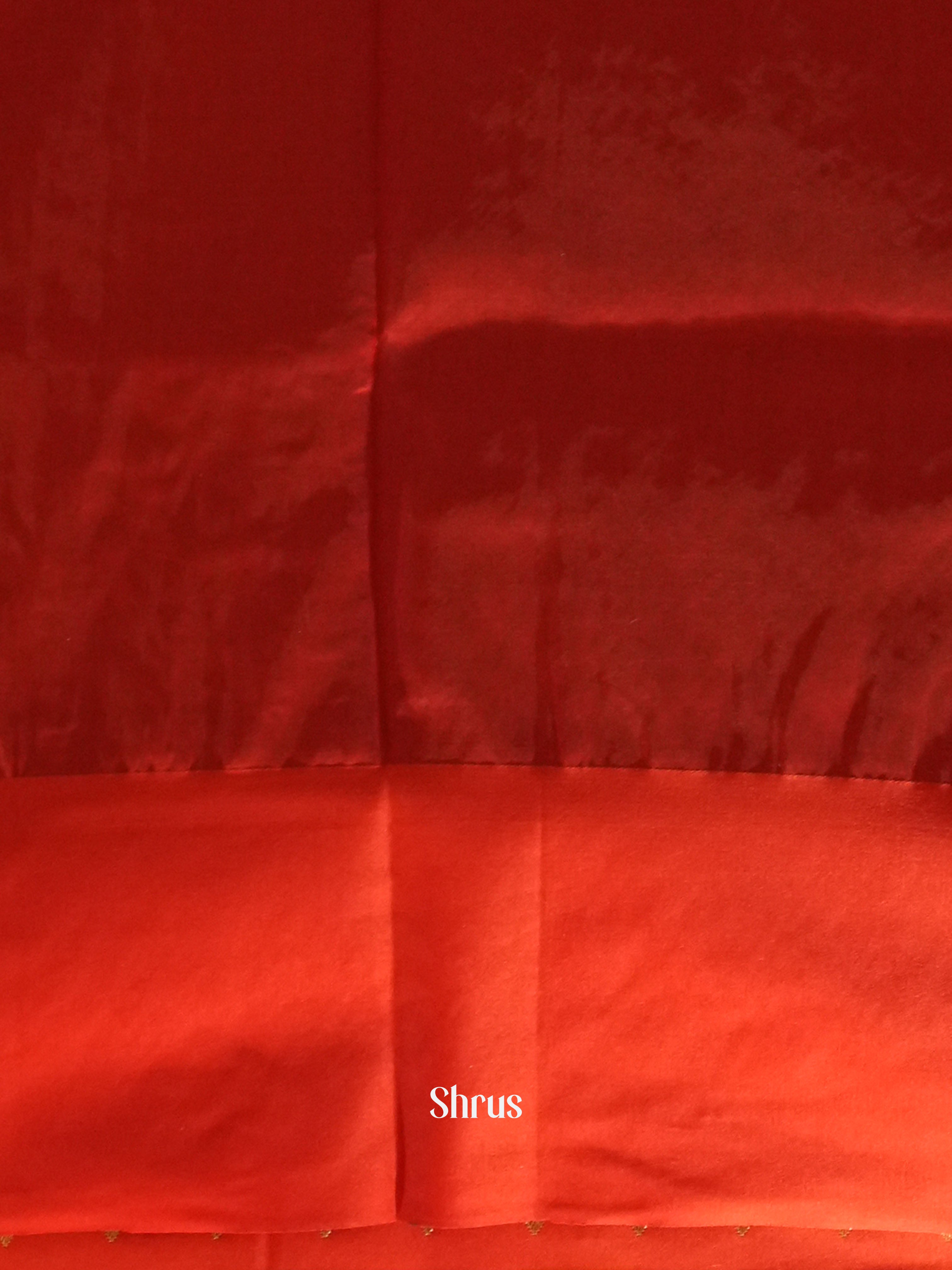 Green & Red - Semi dupion Saree - Shop on ShrusEternity.com