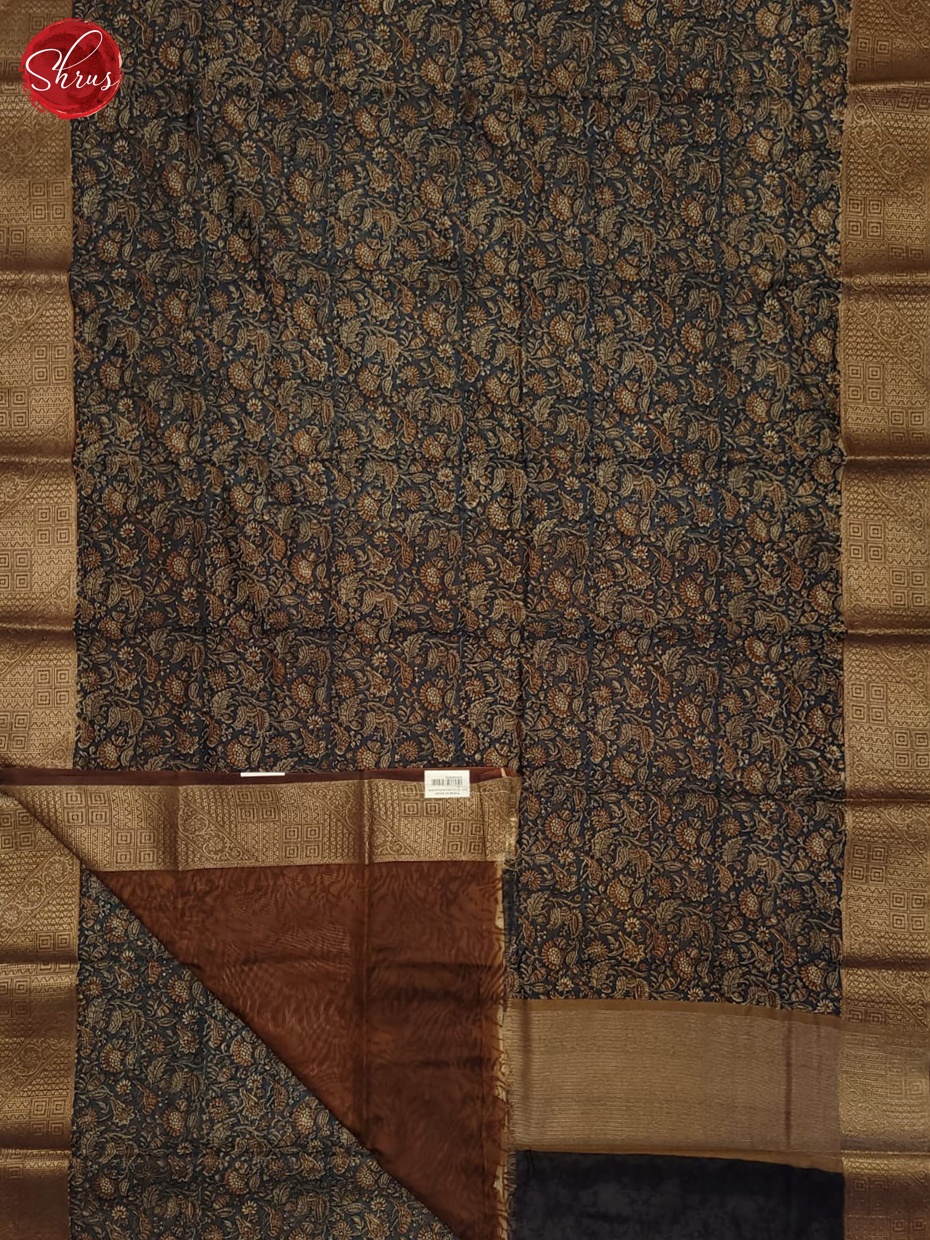 Grey & Maroon - chanderi Saree - Shop on ShrusEternity.com