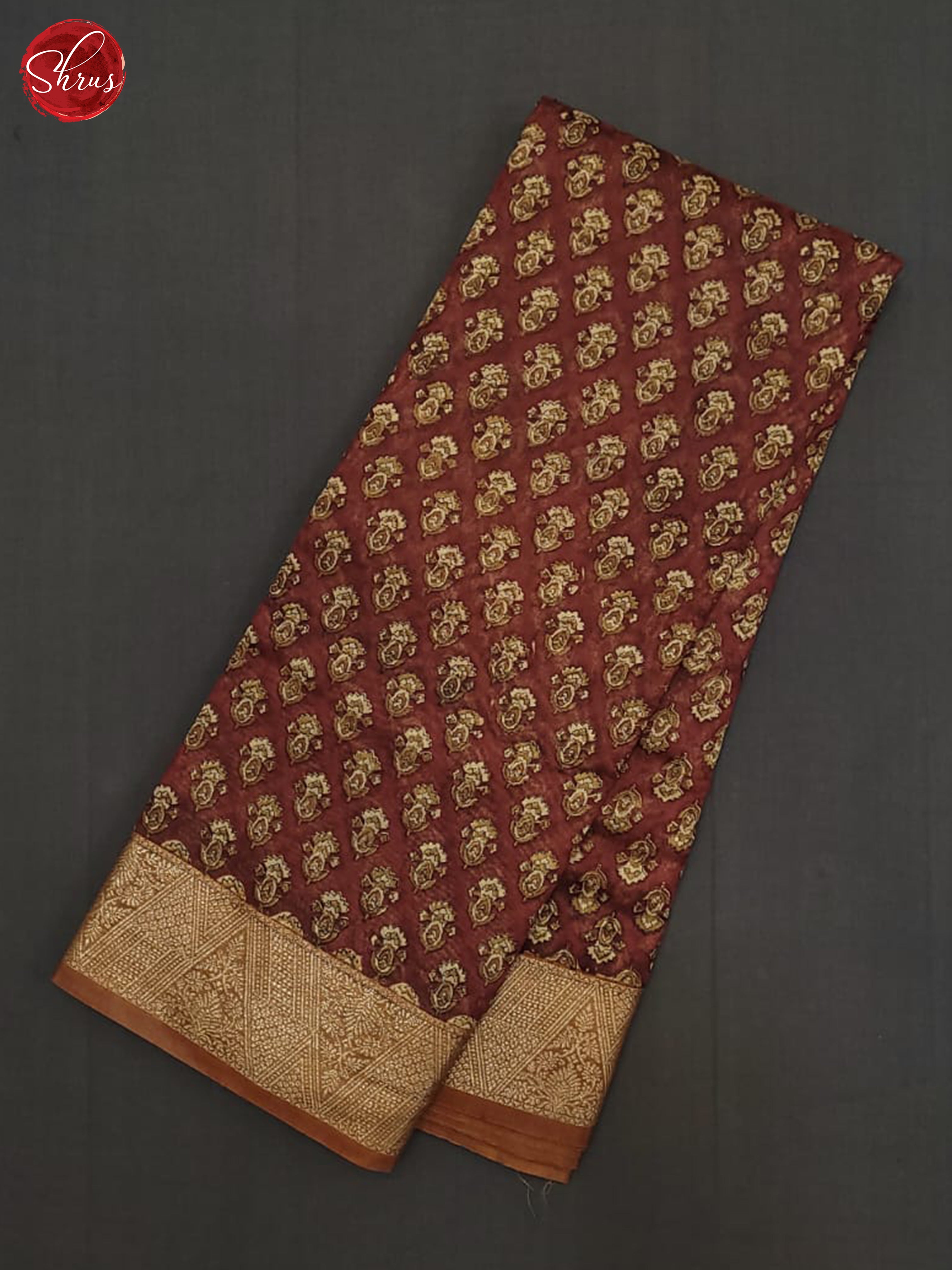Maroon & Brown - chanderi Saree - Shop on ShrusEternity.com