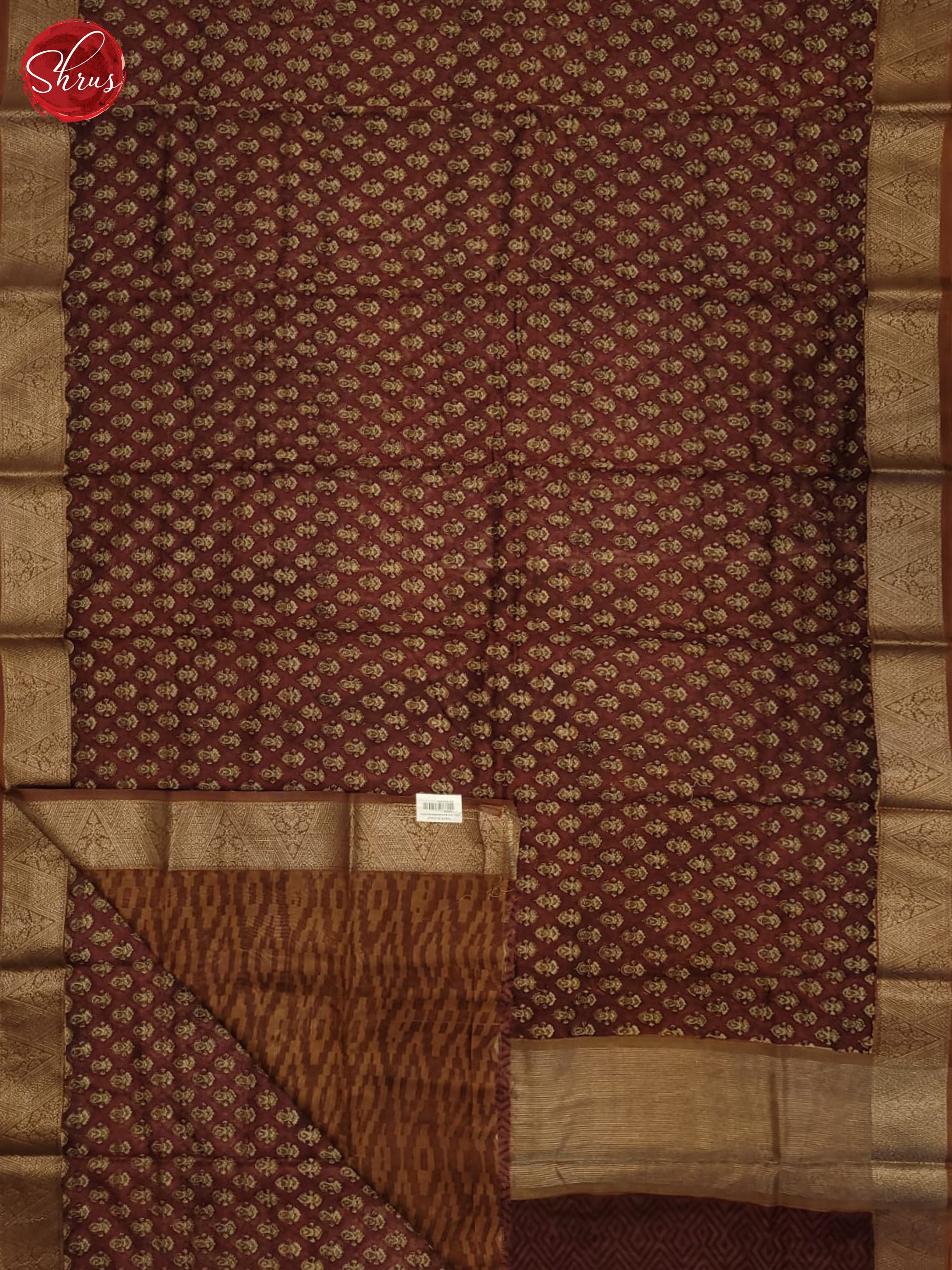 Maroon & Brown - chanderi Saree - Shop on ShrusEternity.com