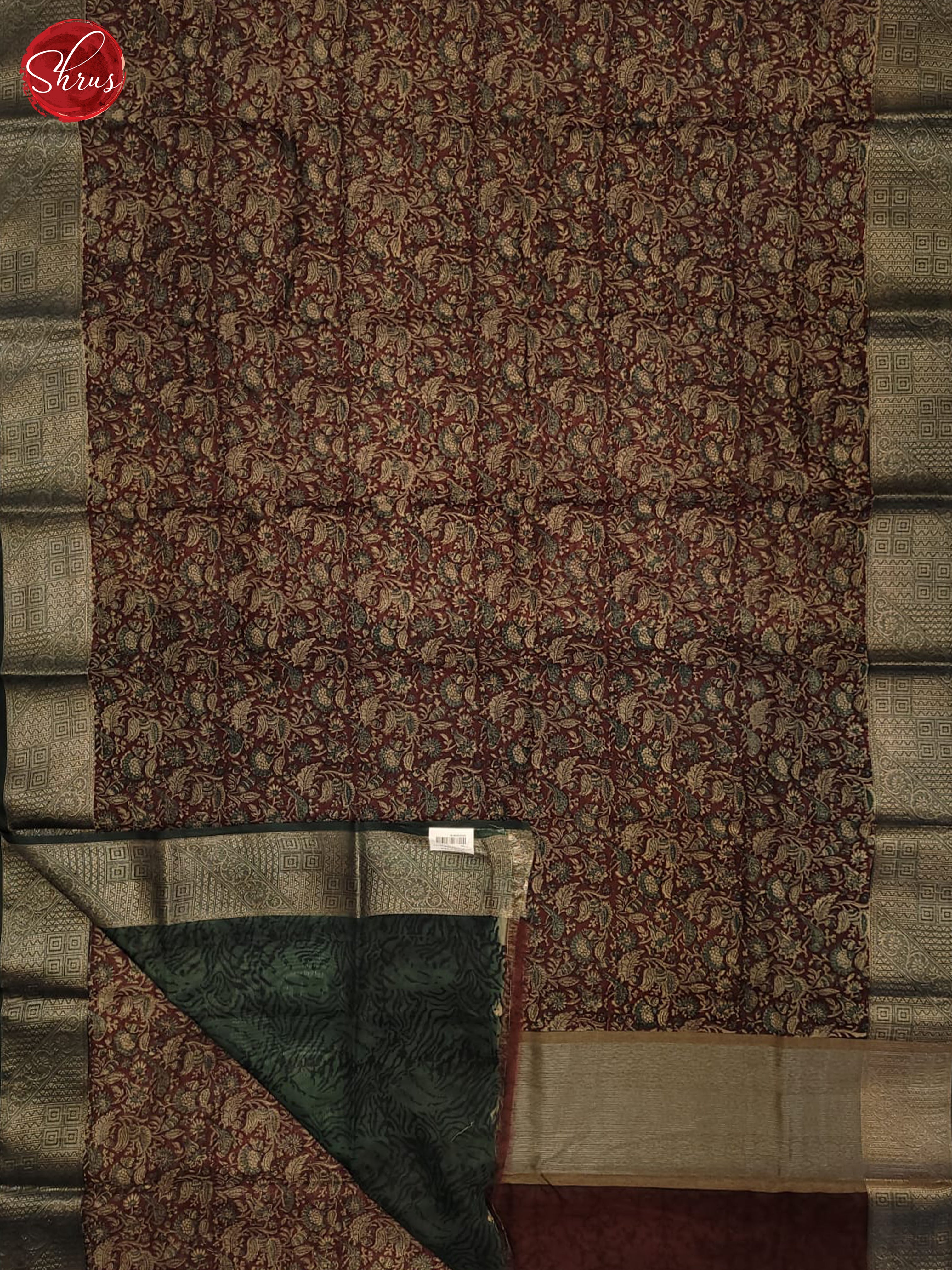 Maroon & Green - chanderi Saree - Shop on ShrusEternity.com