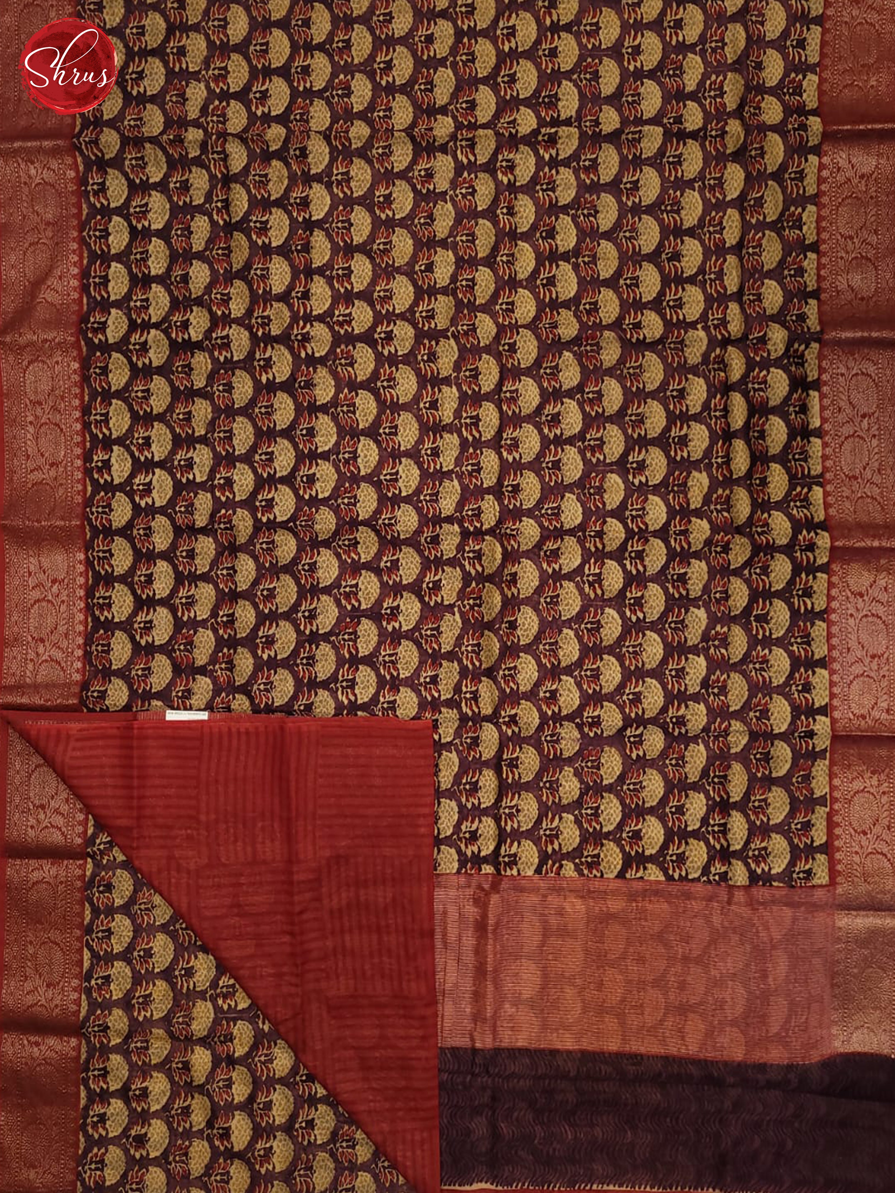 Majenta Pink & Red- chanderi Saree - Shop on ShrusEternity.com