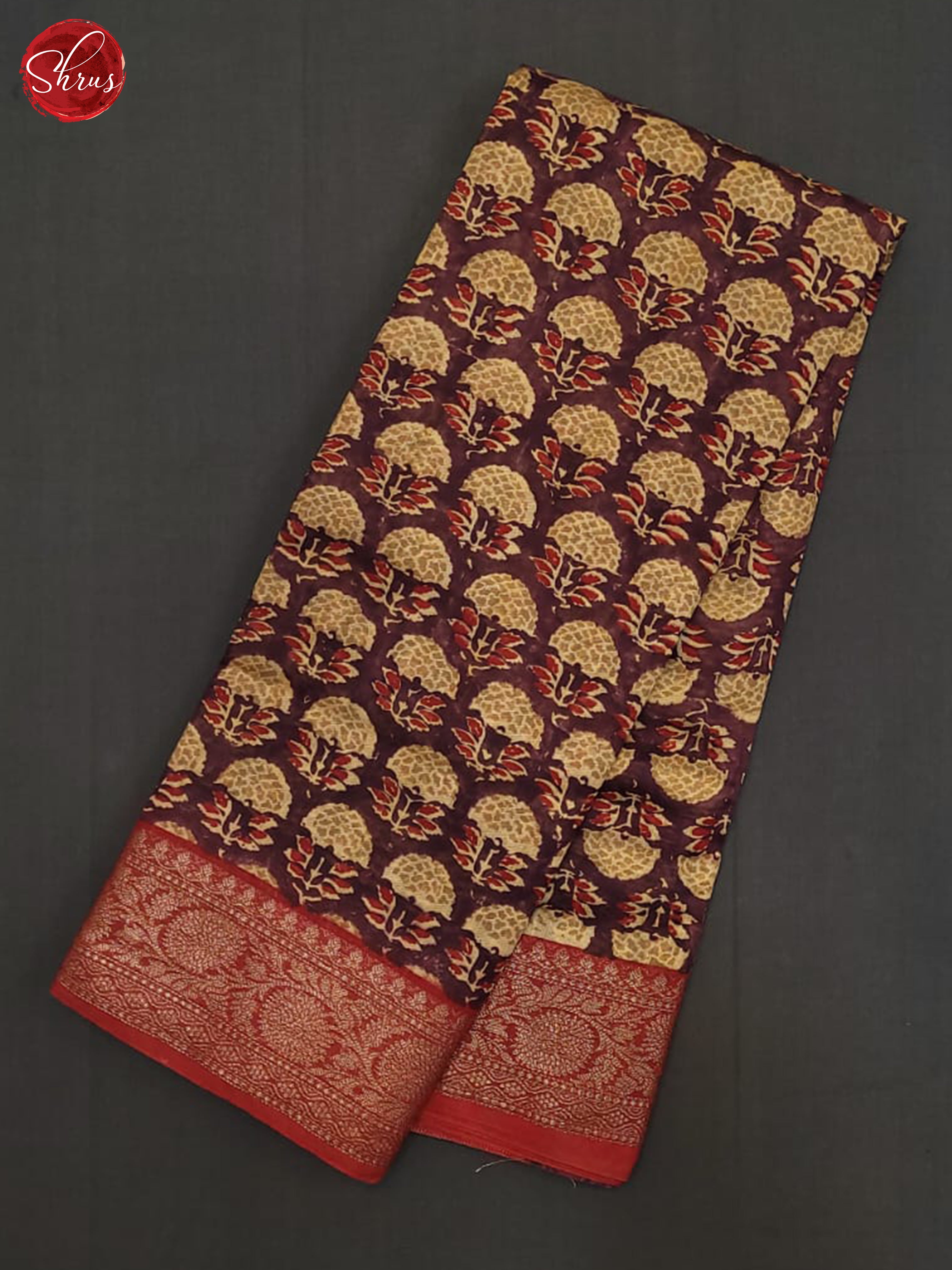 Majenta Pink & Red- chanderi Saree - Shop on ShrusEternity.com