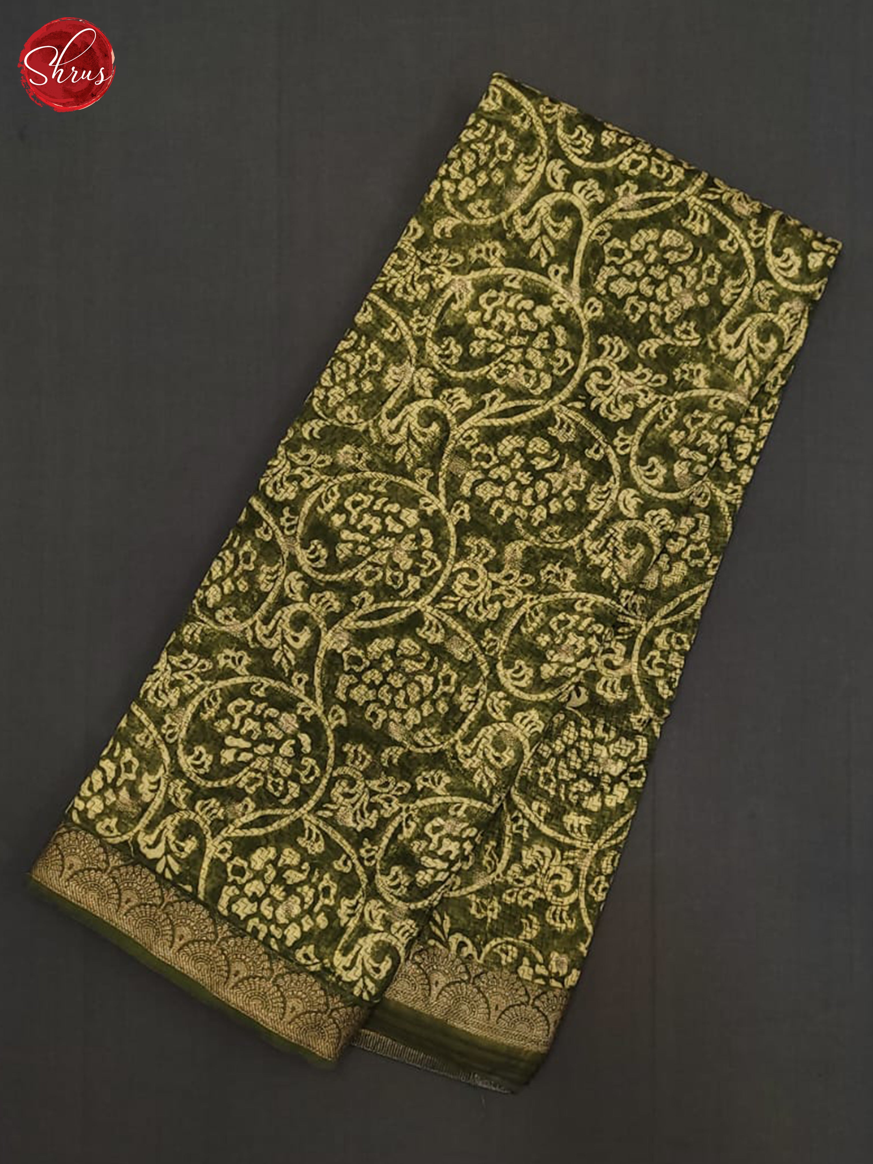 Green(Single Tone) - chanderi Saree - Shop on ShrusEternity.com