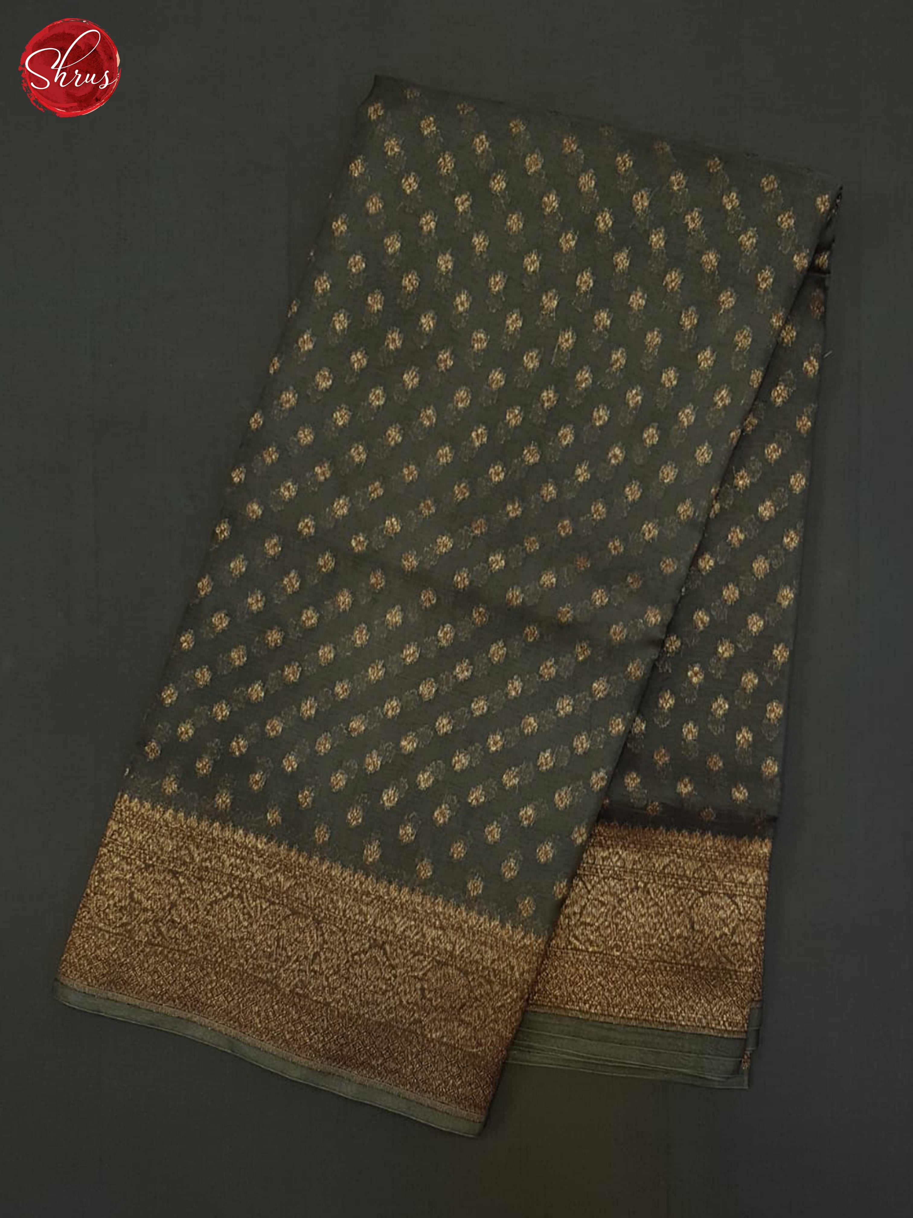 Grey(Single Tone) - Organza Saree - Shop on ShrusEternity.com