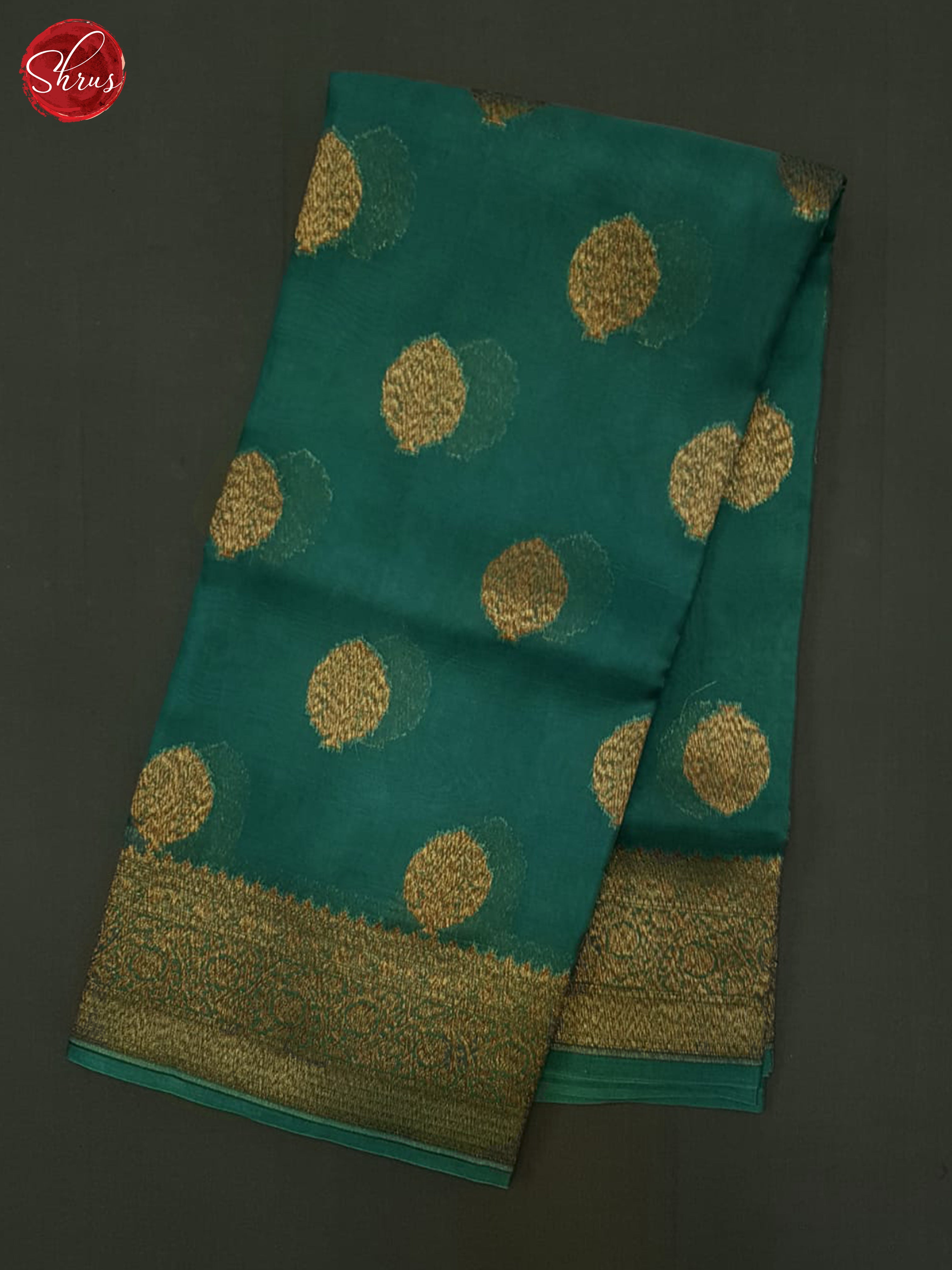 Green(Single Tone) - Organza Saree - Shop on ShrusEternity.com