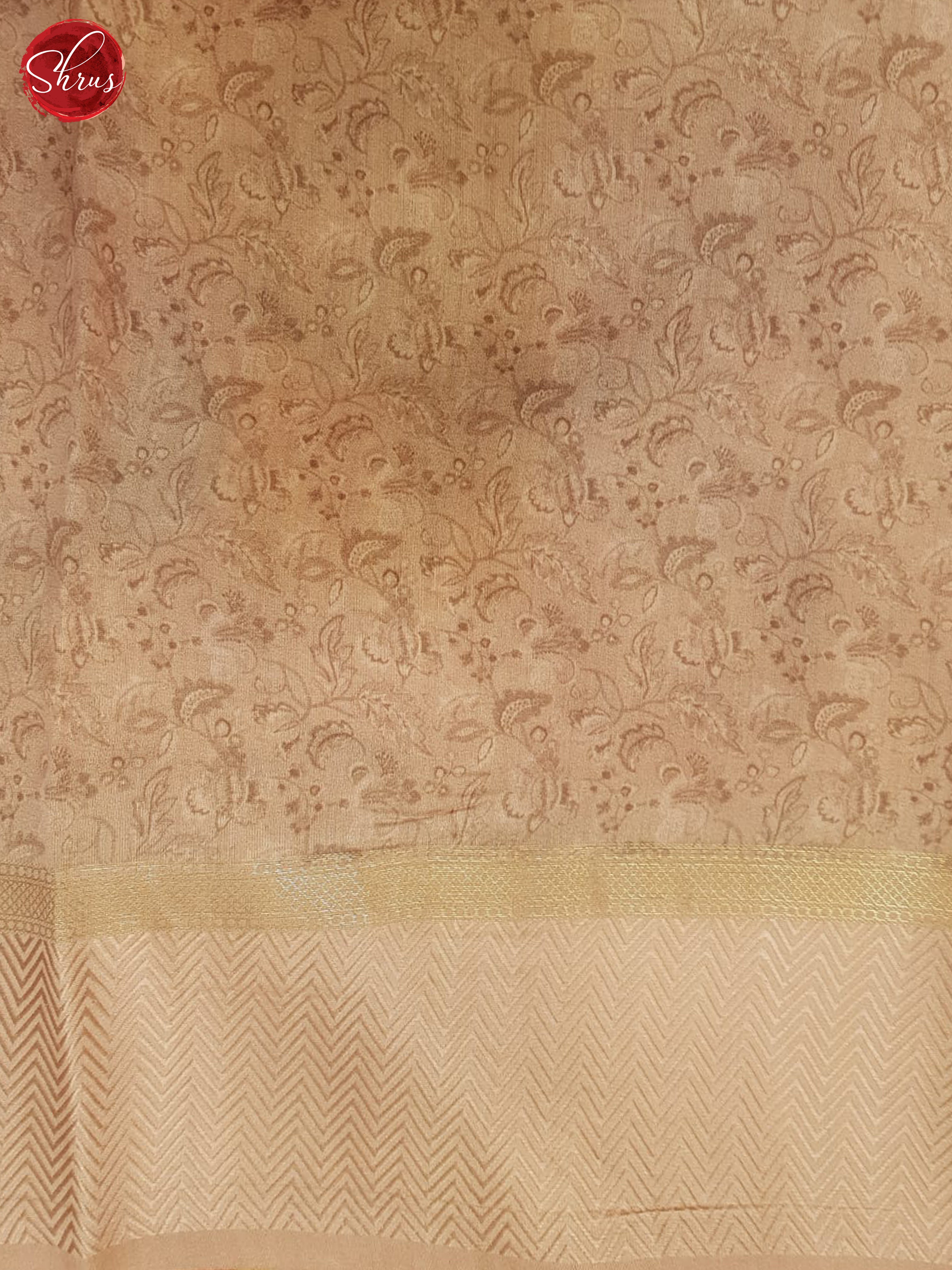 Peach(Single Tone) - Organza Saree - Shop on ShrusEternity.com