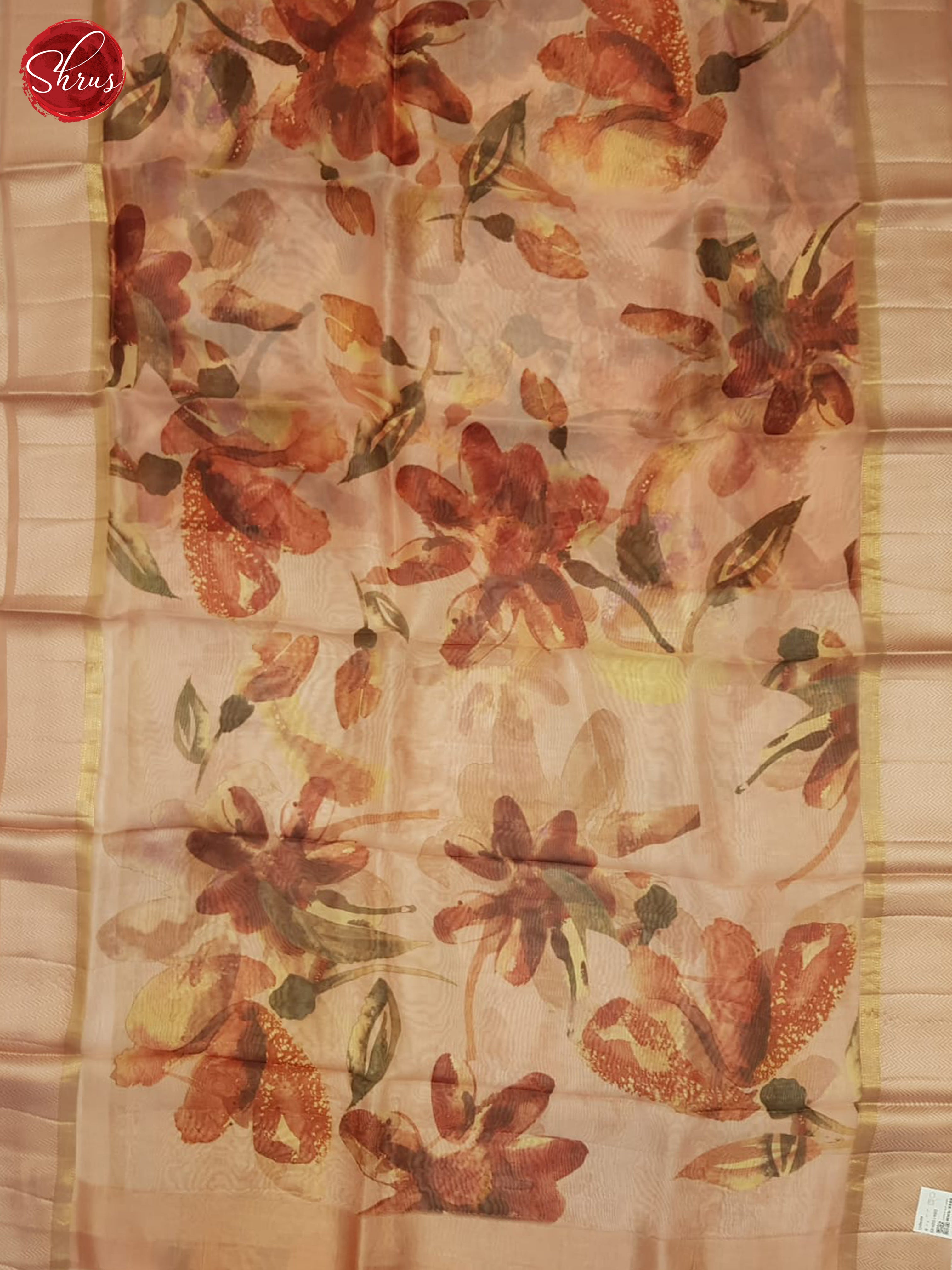 Peach(Single Tone) - Organza Saree - Shop on ShrusEternity.com