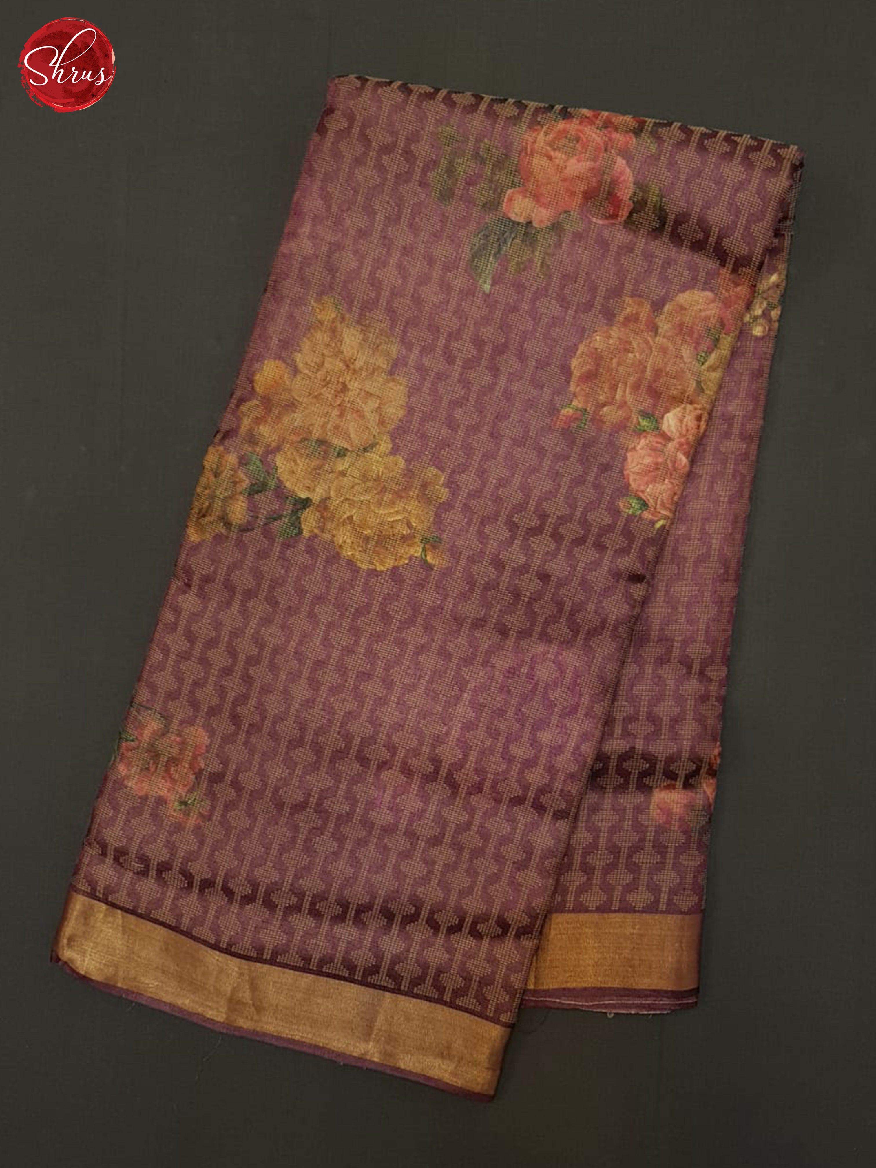 Wine(Single Tone) - Tussar Saree