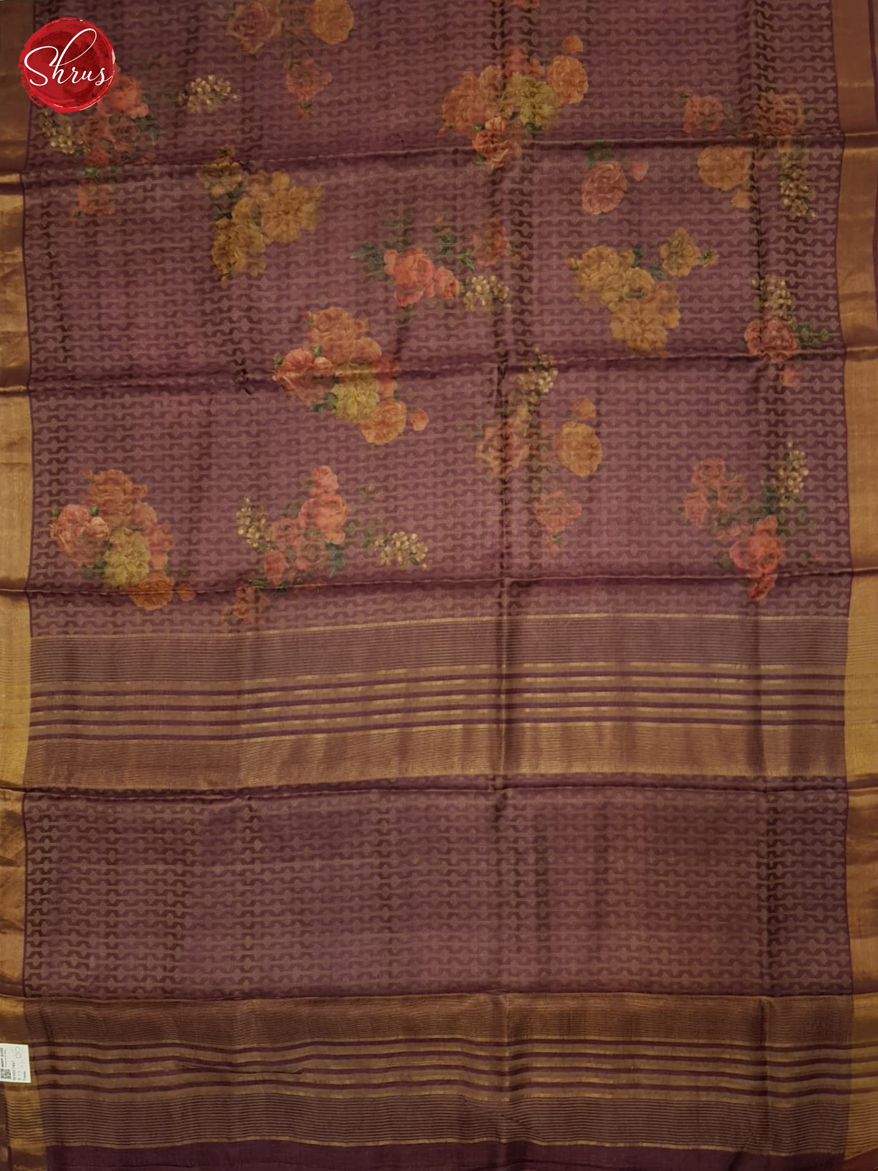 Wine(Single Tone) - Tussar Saree -1