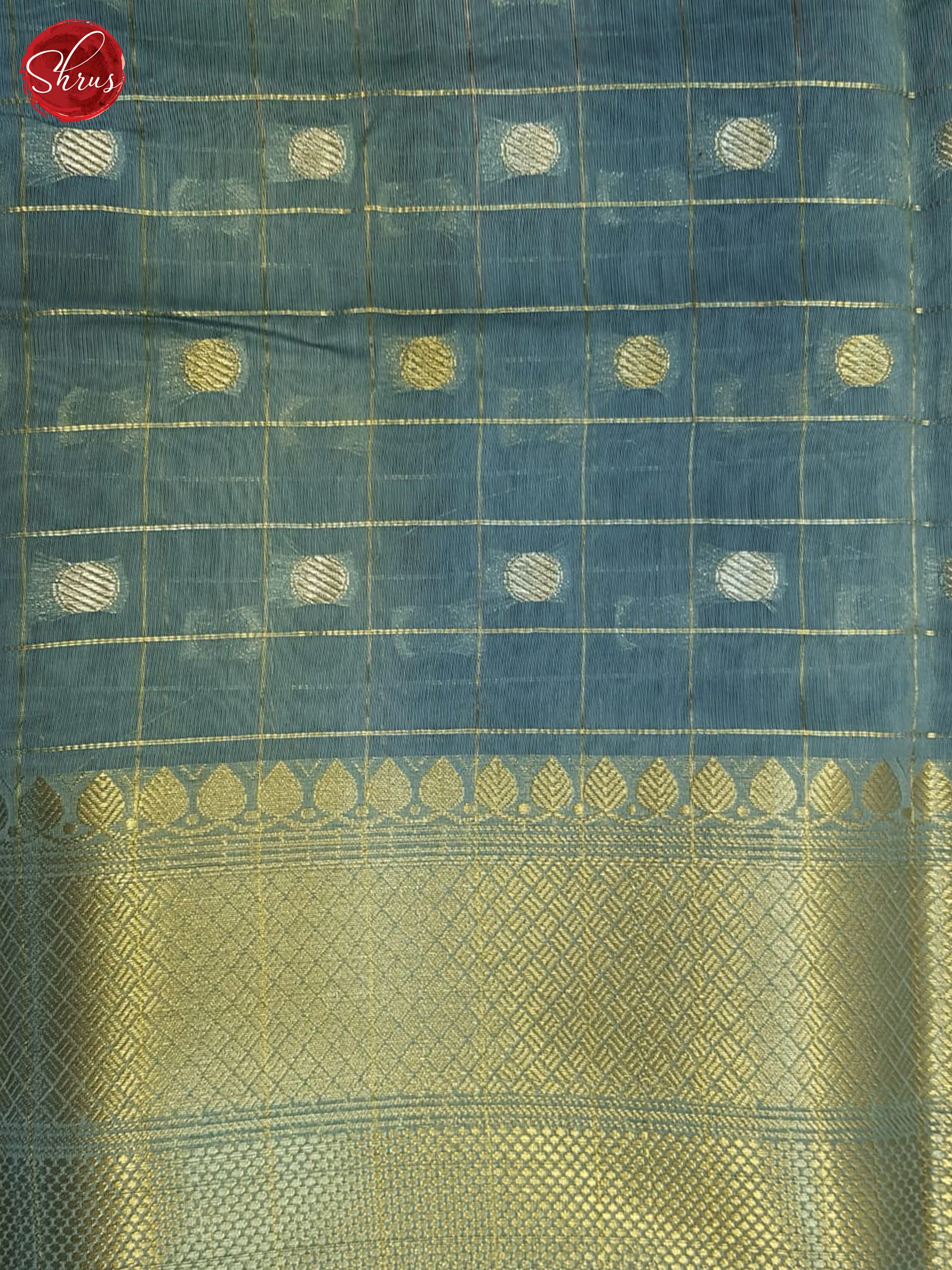 Dusty Blue(Single Tone) - North Silk Cotton Saree - Shop on ShrusEternity.com