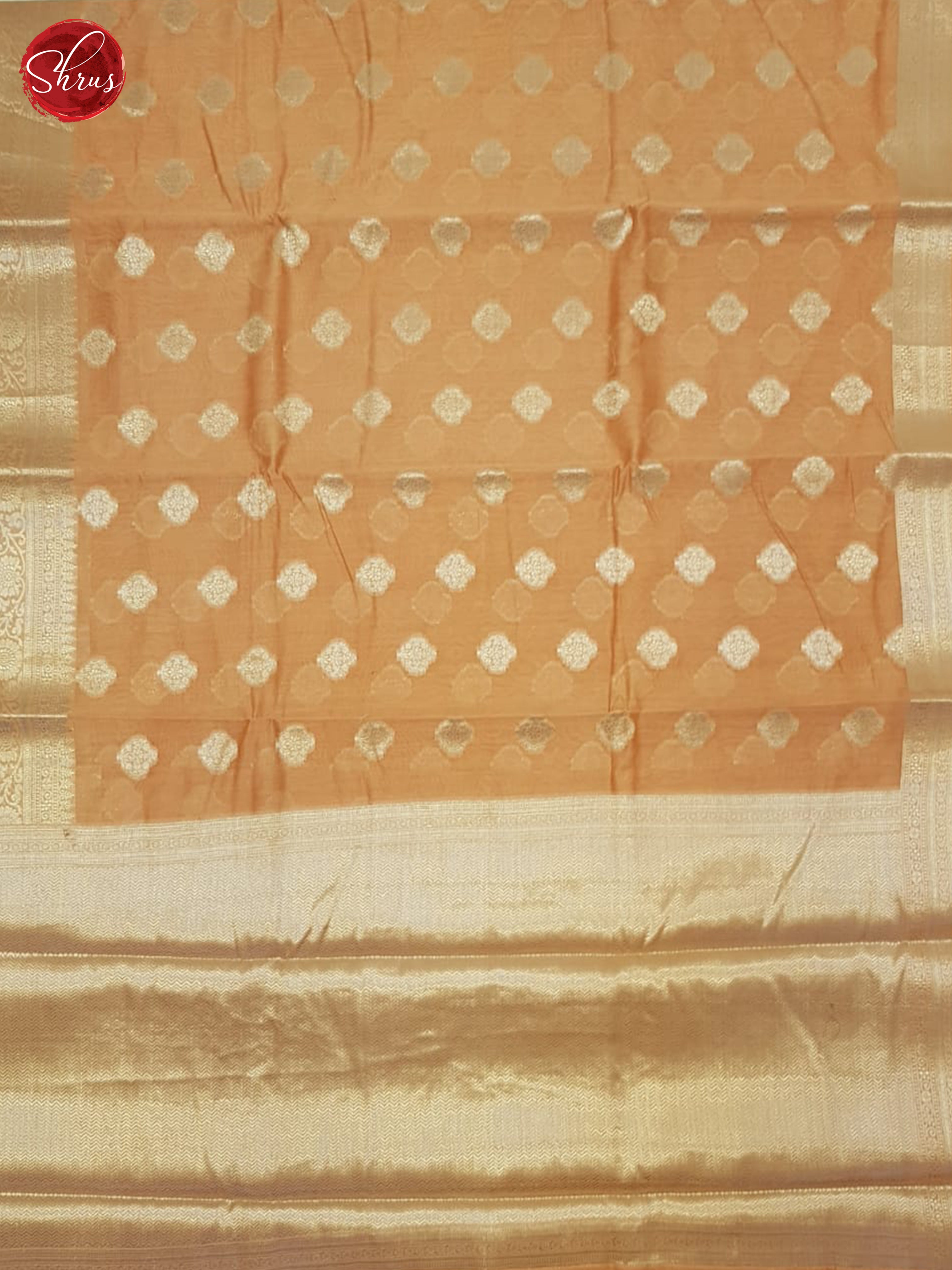 Pale Orange(Single Tone) - North Silk Cotton Saree - Shop on ShrusEternity.com