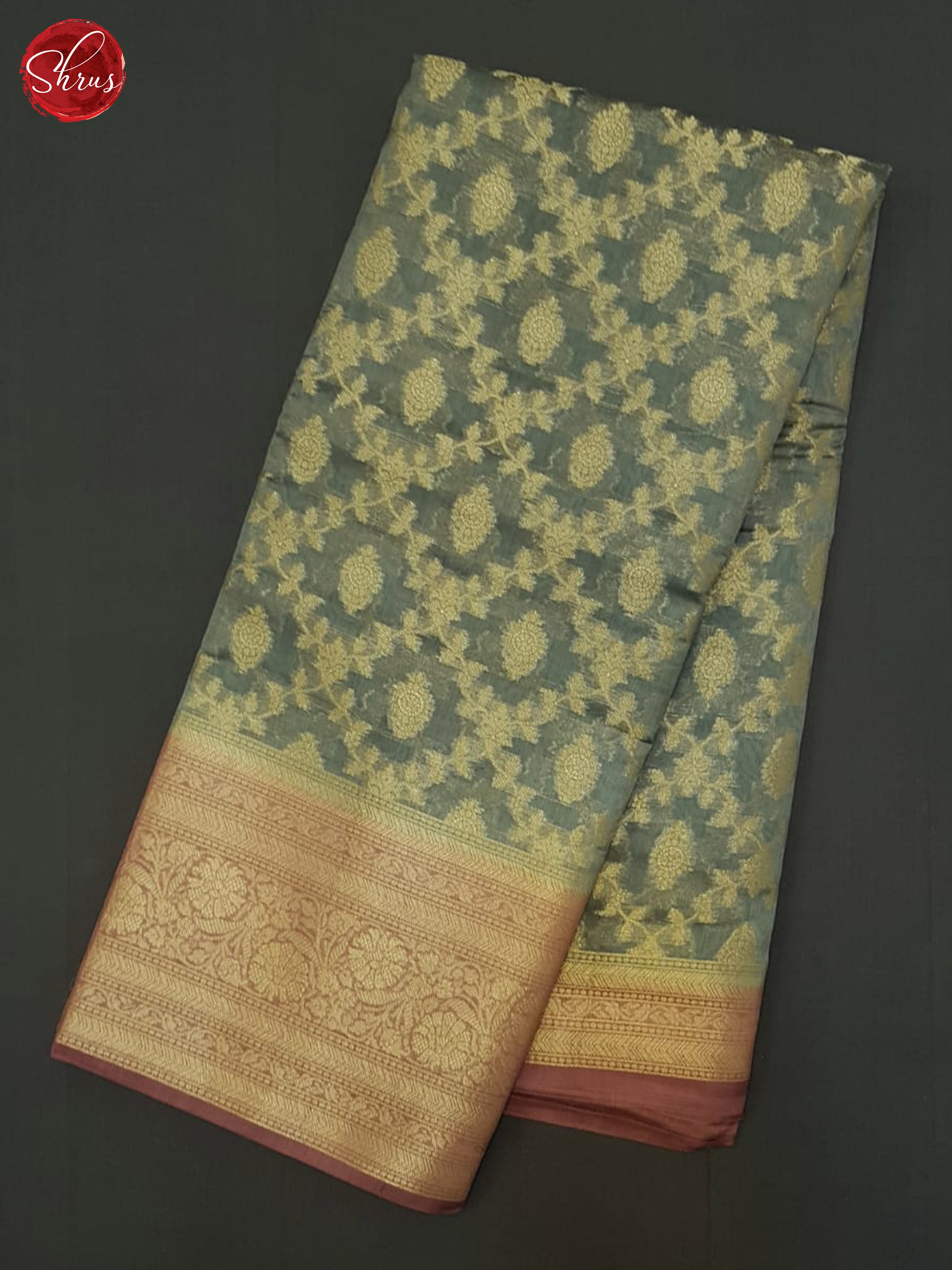 Grey & Pink -North Silk Cotton Saree - Shop on ShrusEternity.com