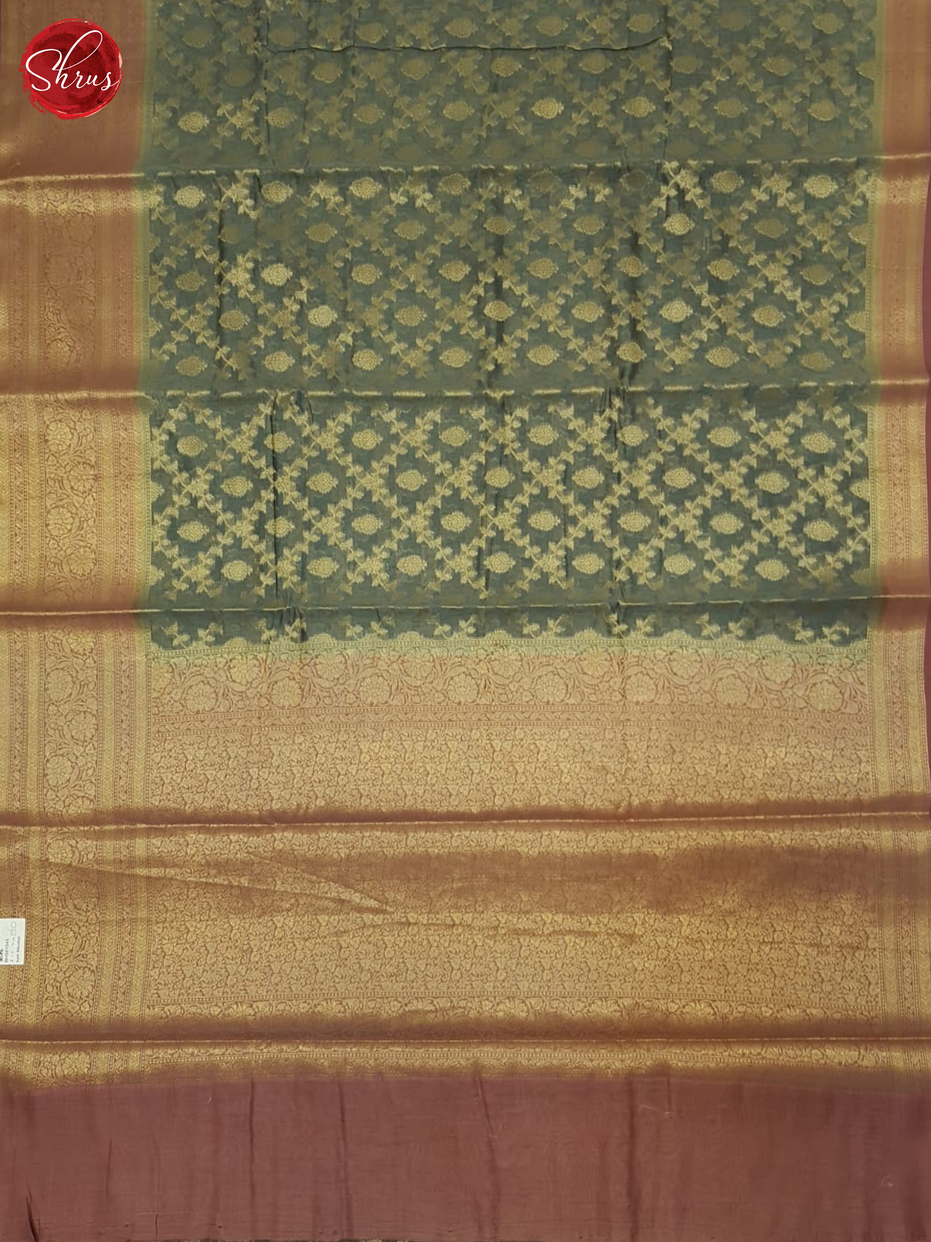 Grey & Pink -North Silk Cotton Saree - Shop on ShrusEternity.com