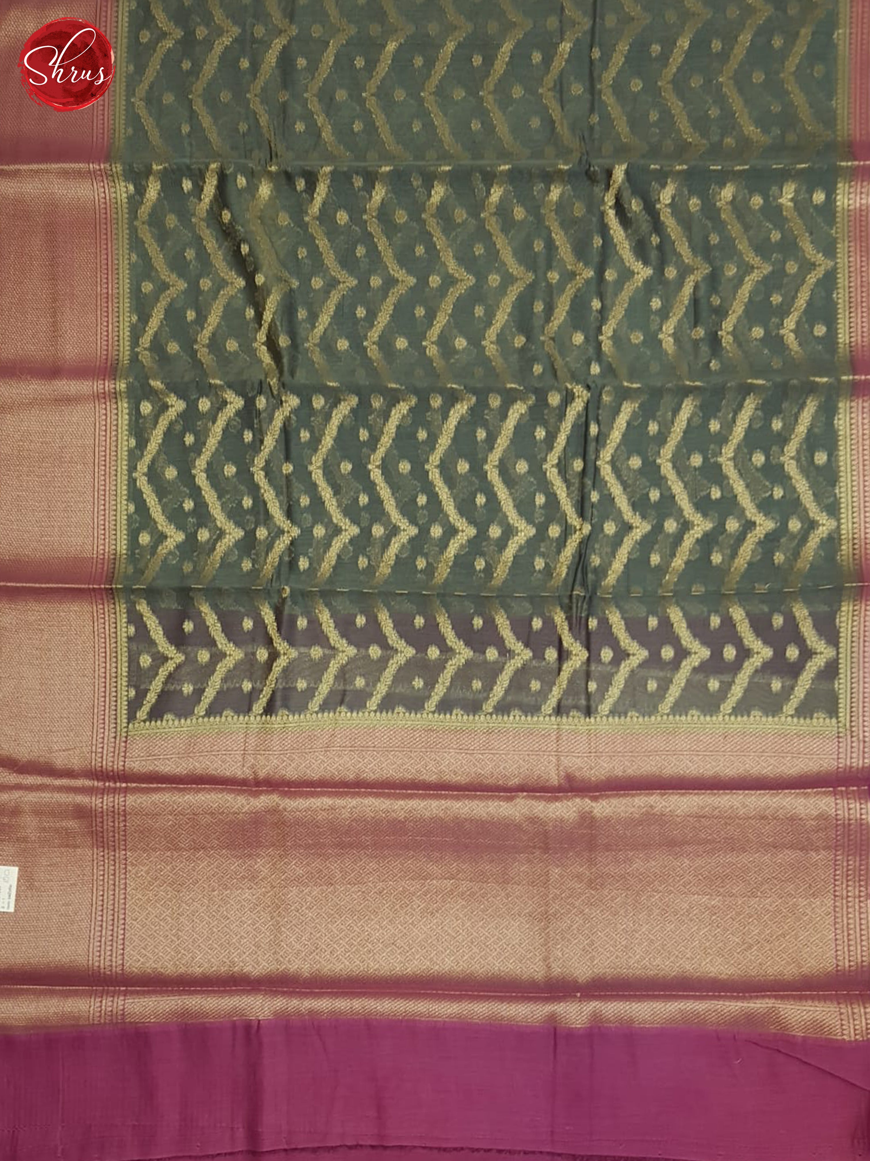 Grey And Pink-North Silk Cotton Saree - Shop on ShrusEternity.com