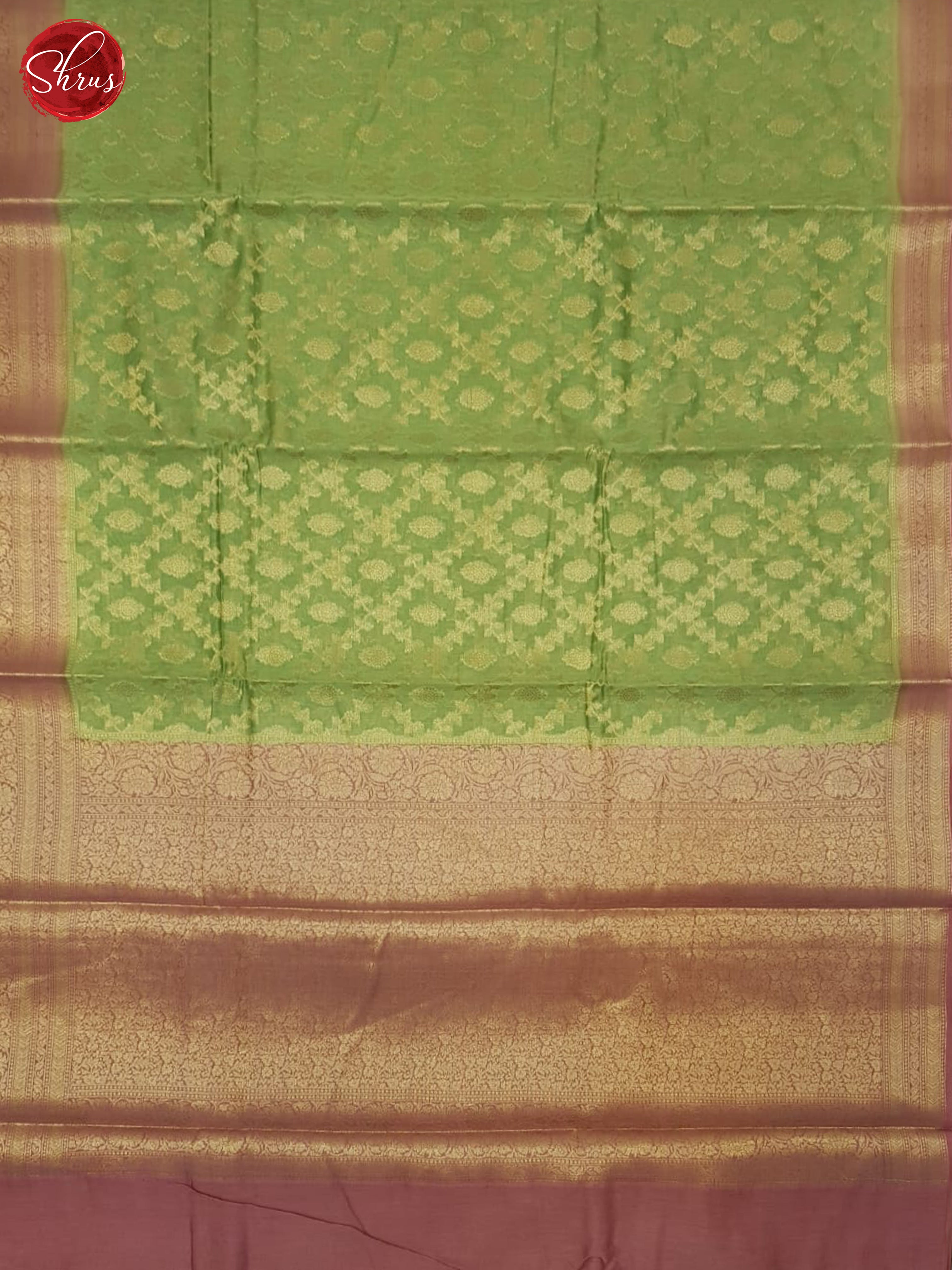 Green & Pink - North Silk Cotton Saree - Shop on ShrusEternity.com