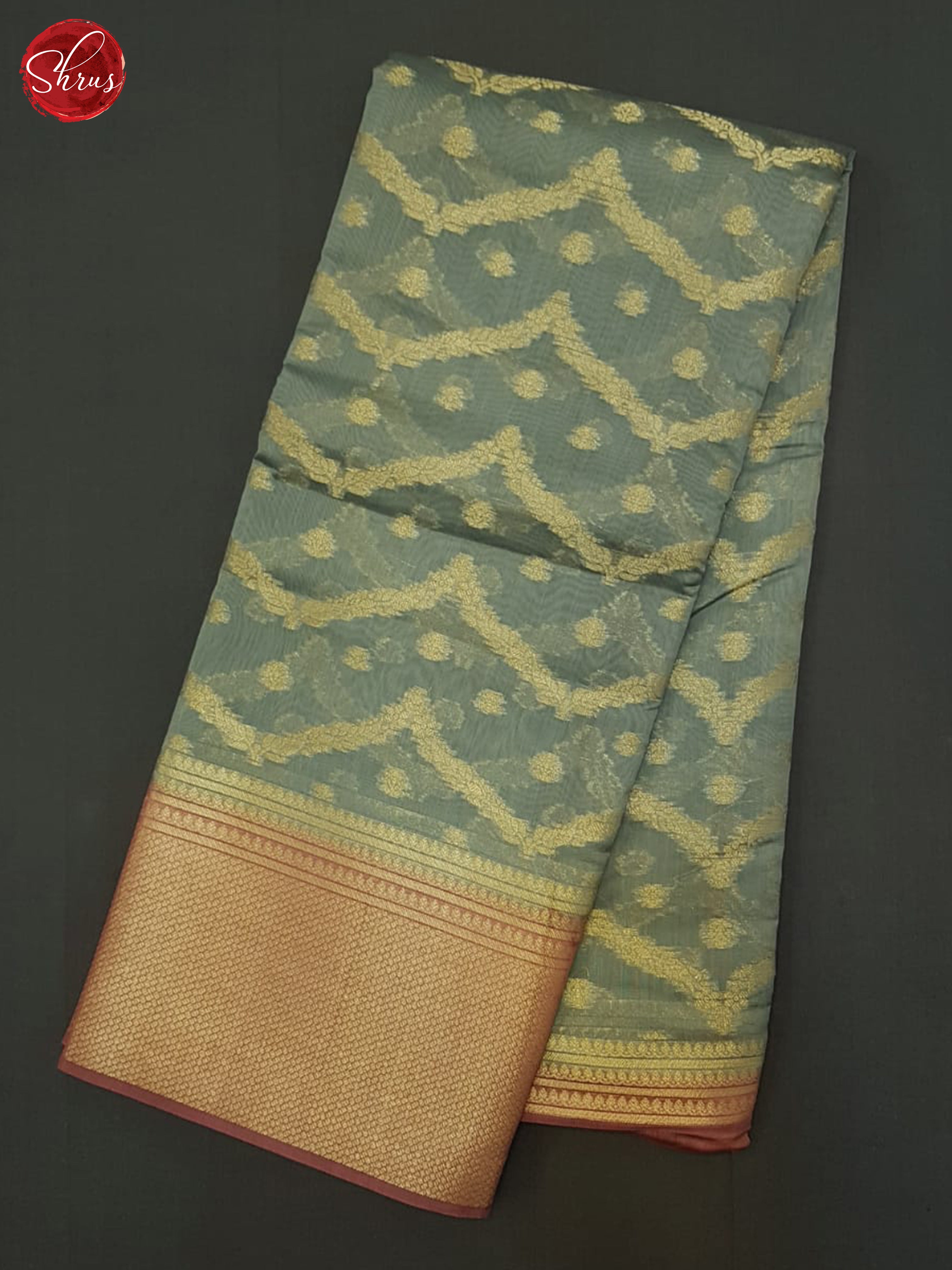Grey & Pink- North Silk Cotton Saree - Shop on ShrusEternity.com