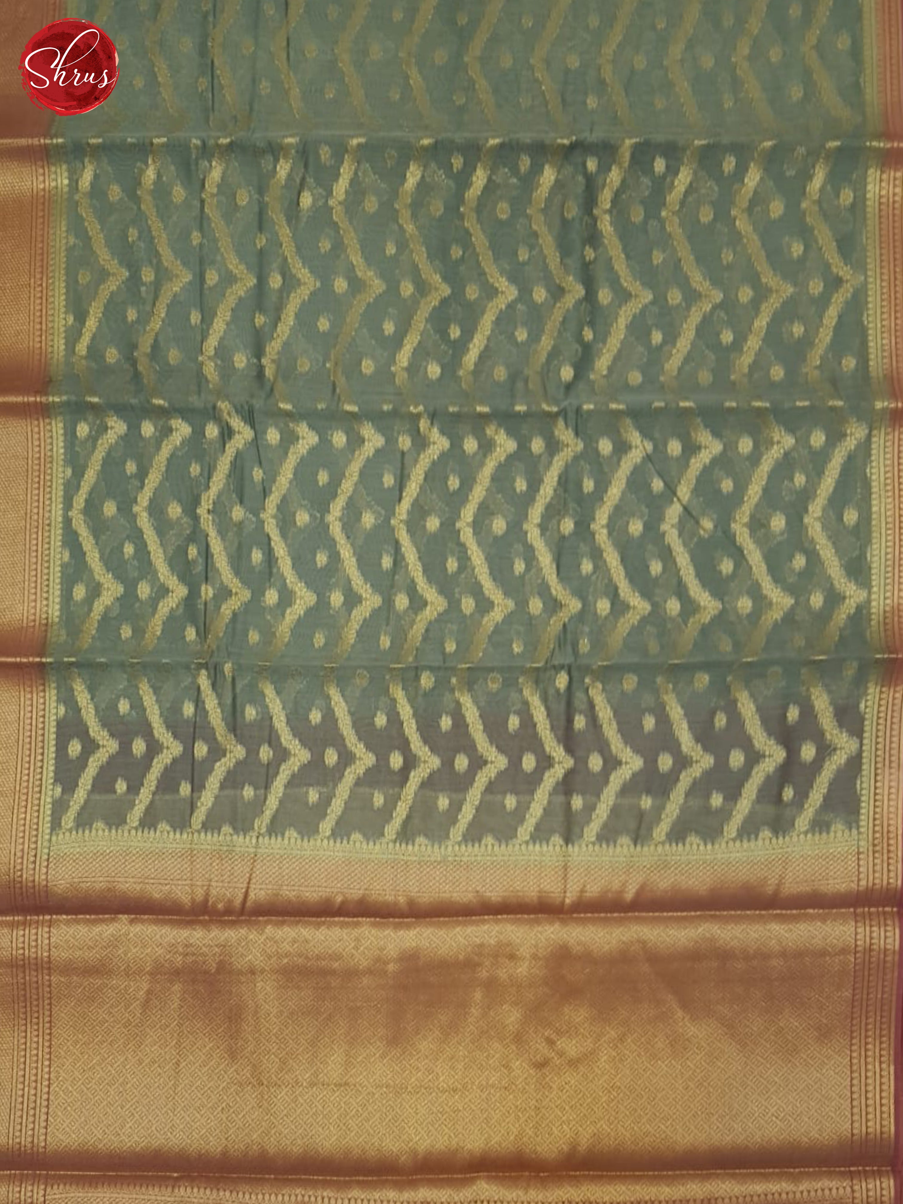 Grey & Pink- North Silk Cotton Saree - Shop on ShrusEternity.com