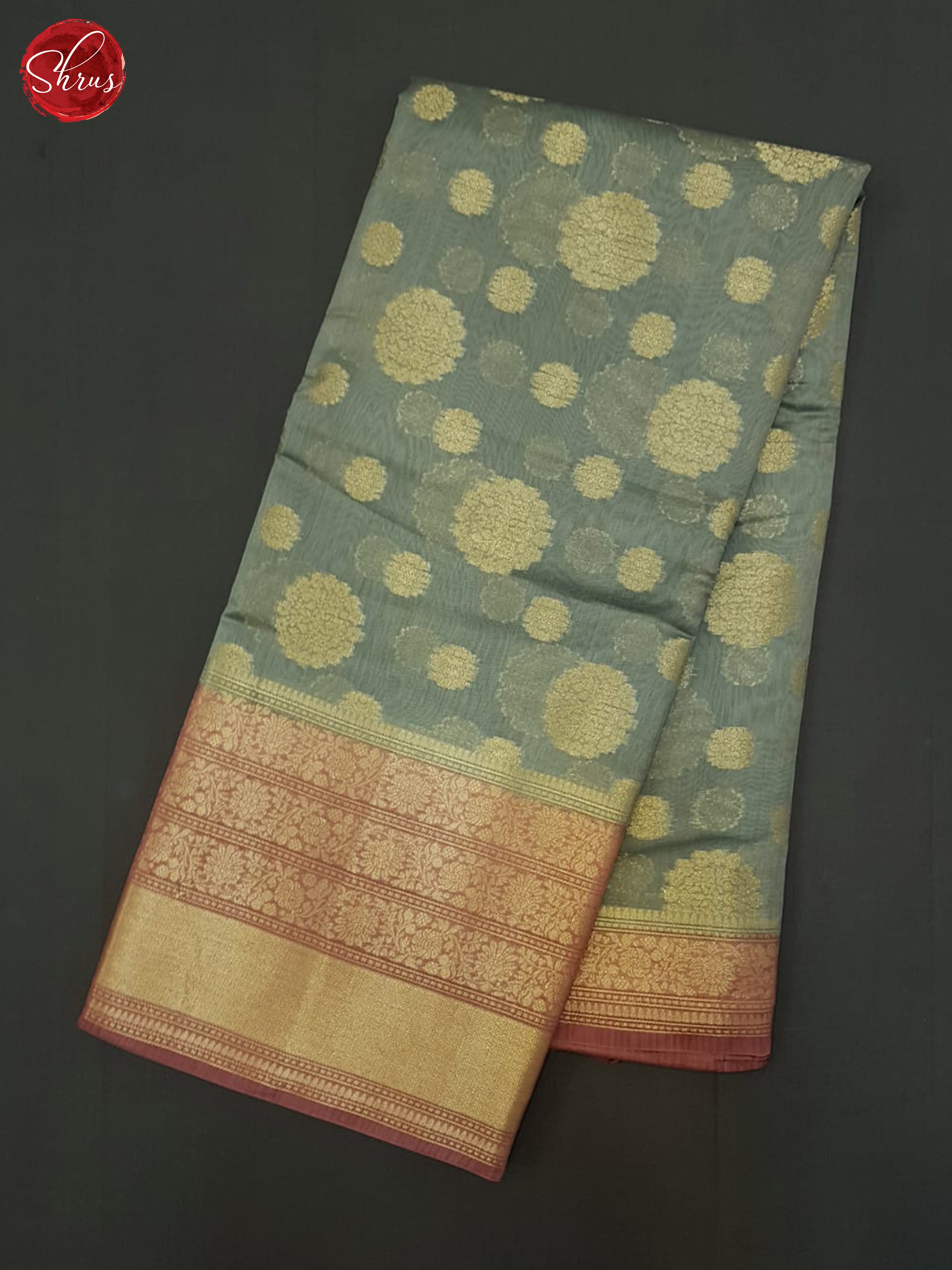 Grey & Pink - North Silk Cotton Saree - Shop on ShrusEternity.com