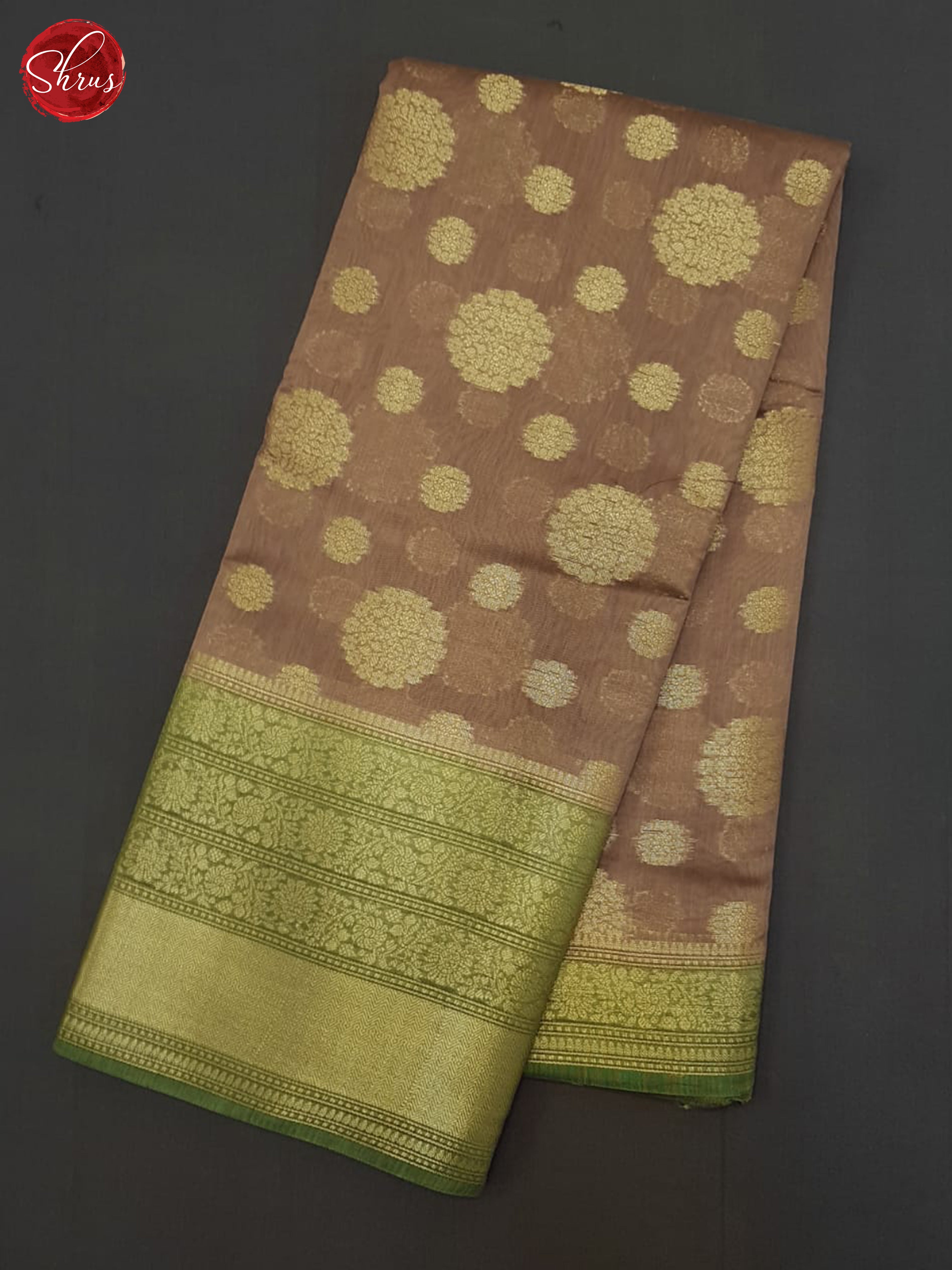 Brown & Green - North Silk Cotton Saree - Shop on ShrusEternity.com