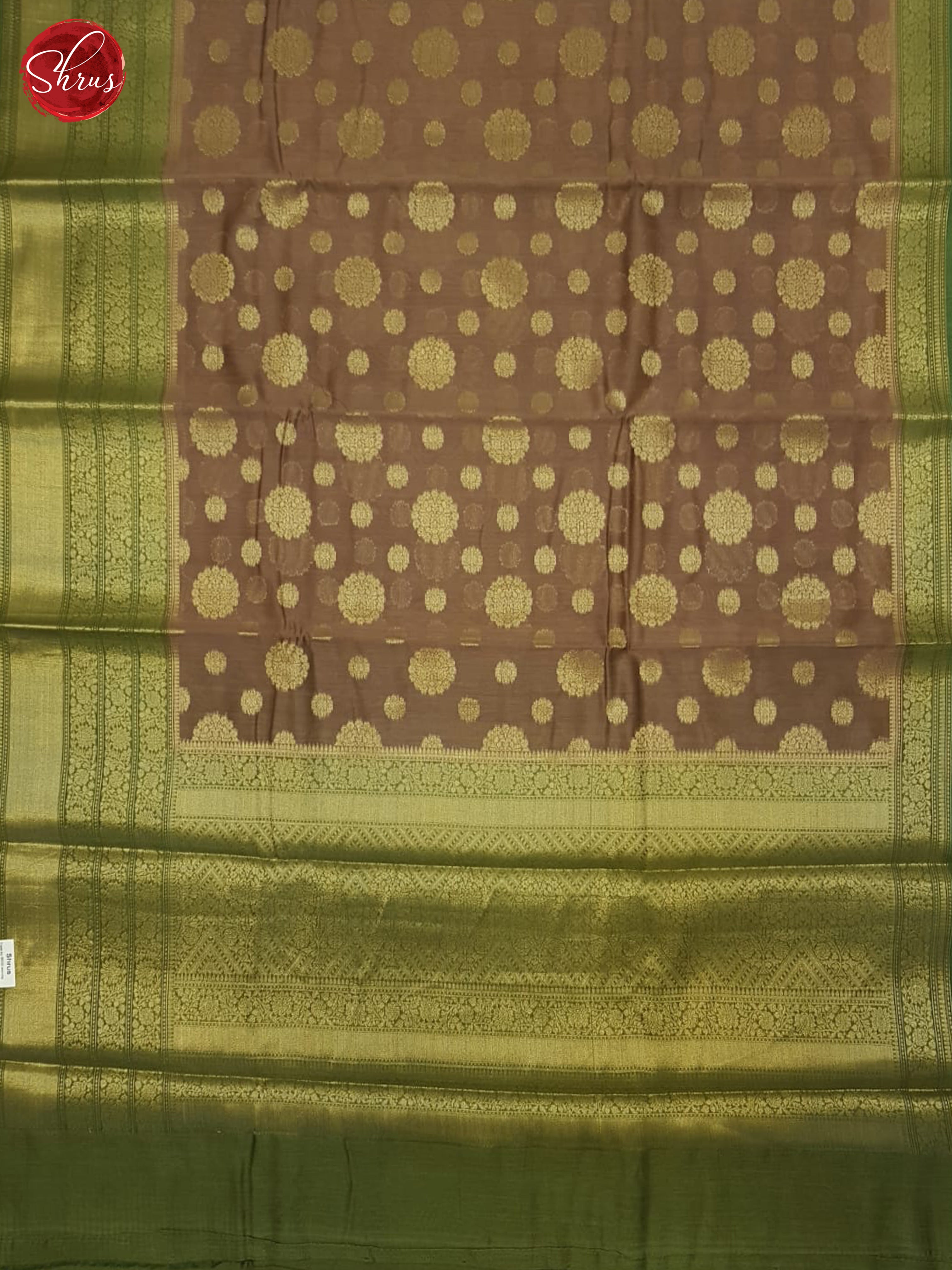 Brown & Green - North Silk Cotton Saree - Shop on ShrusEternity.com