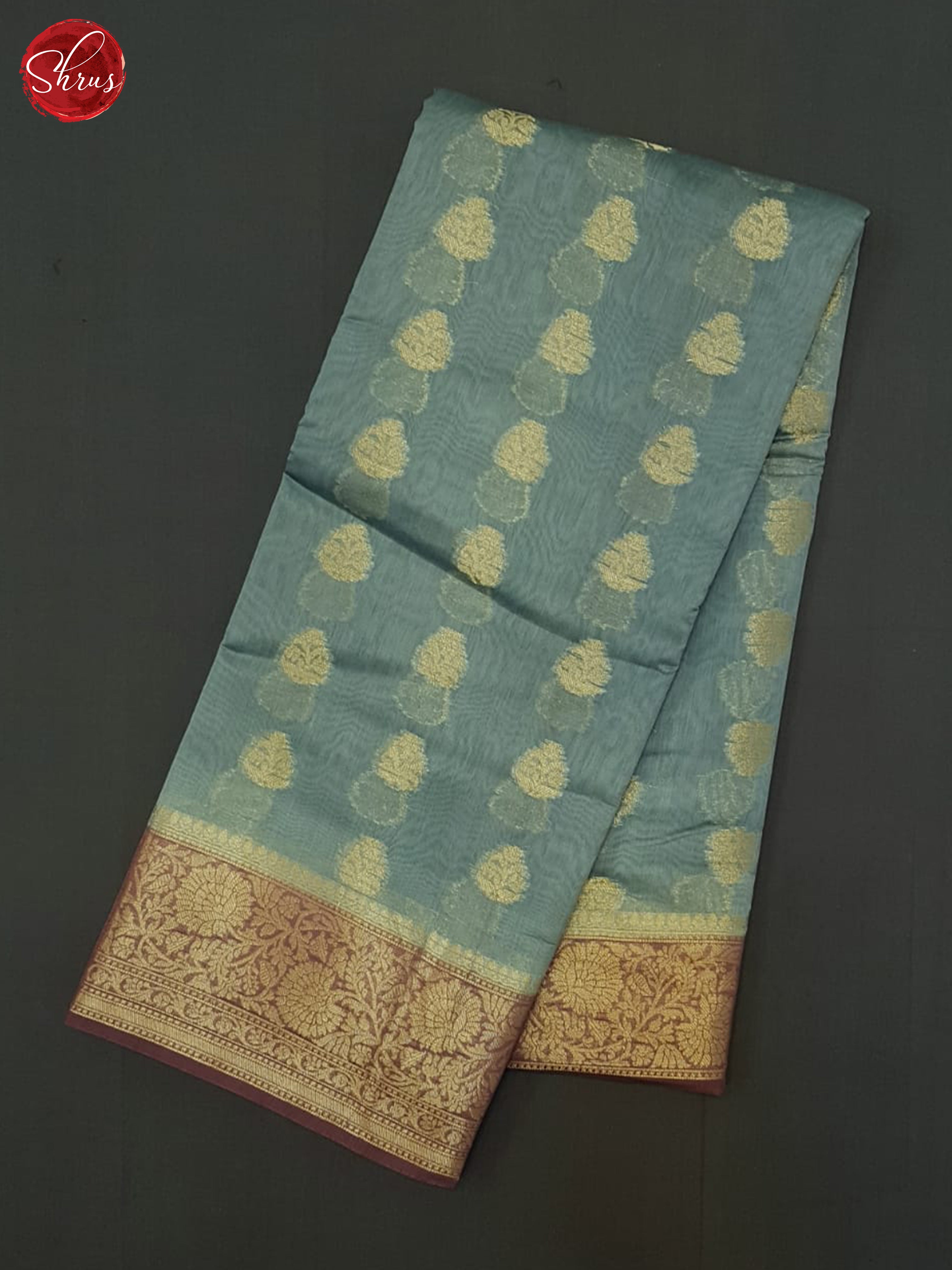 Grey & WIne-North Silk Cotton Saree - Shop on ShrusEternity.com