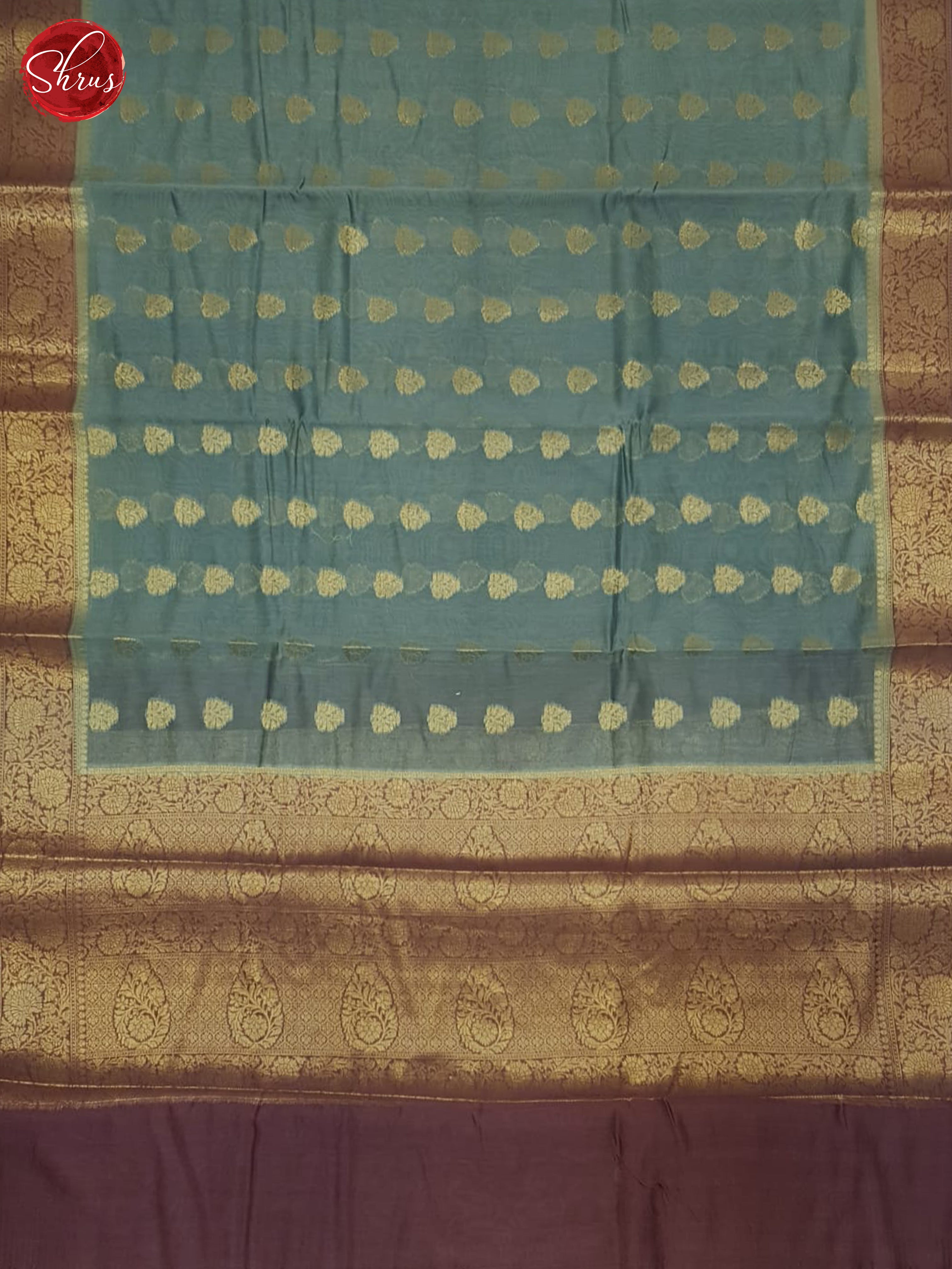 Grey & WIne-North Silk Cotton Saree - Shop on ShrusEternity.com