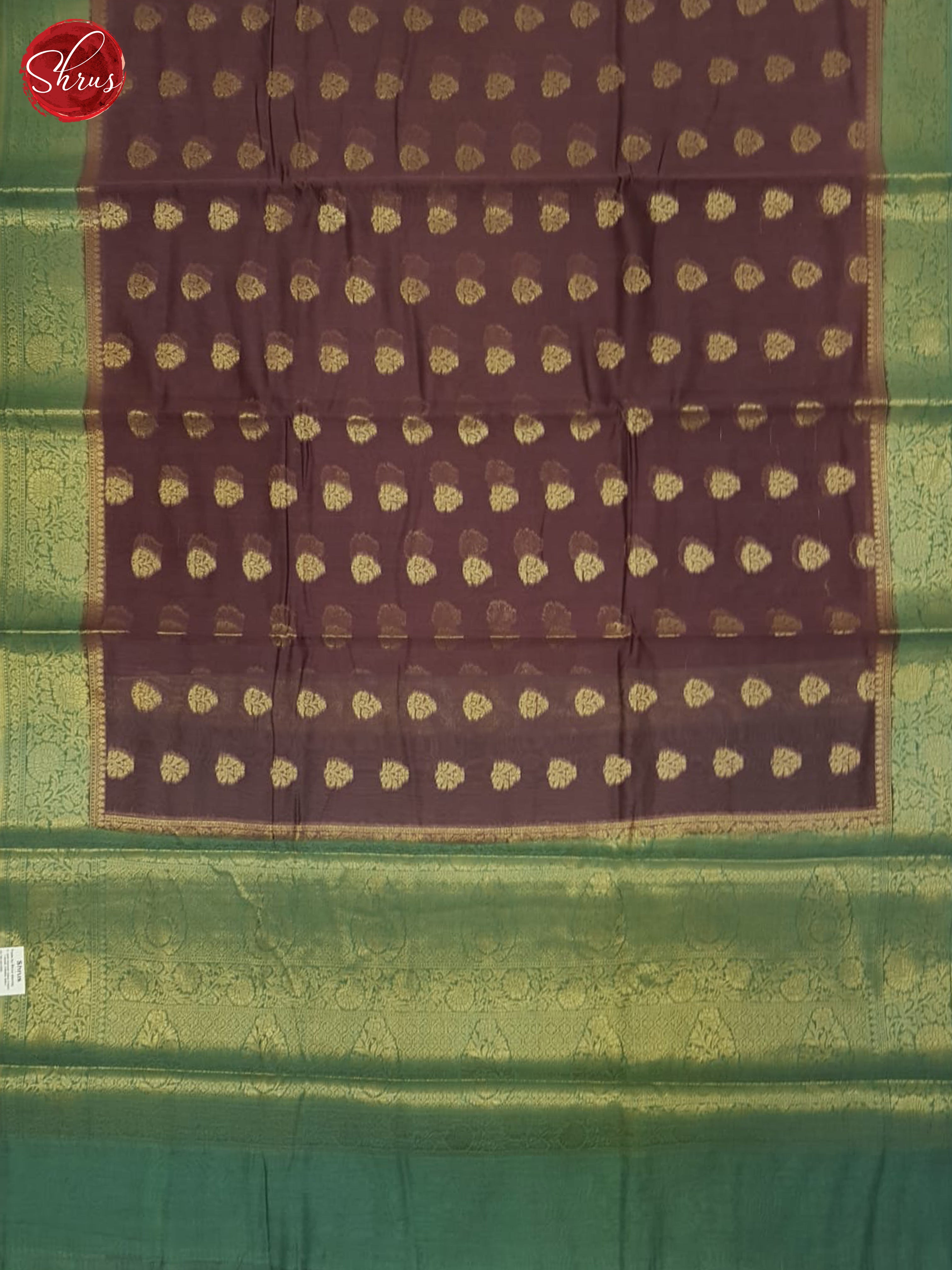 Deep WIne & Green - North Silk Cotton Saree - Shop on ShrusEternity.com