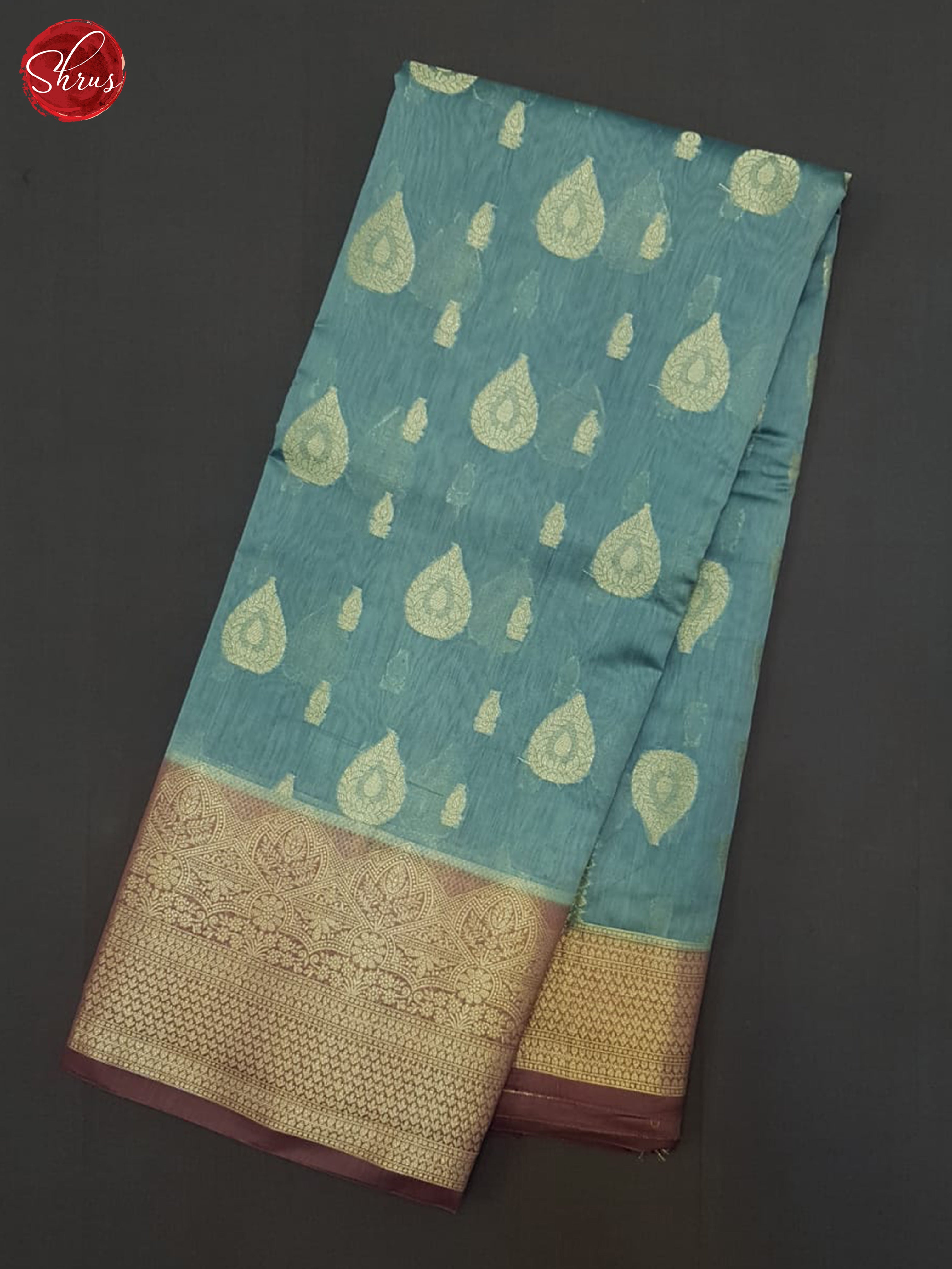 Blue & Dusty Pink - North Silk Cotton Saree - Shop on ShrusEternity.com