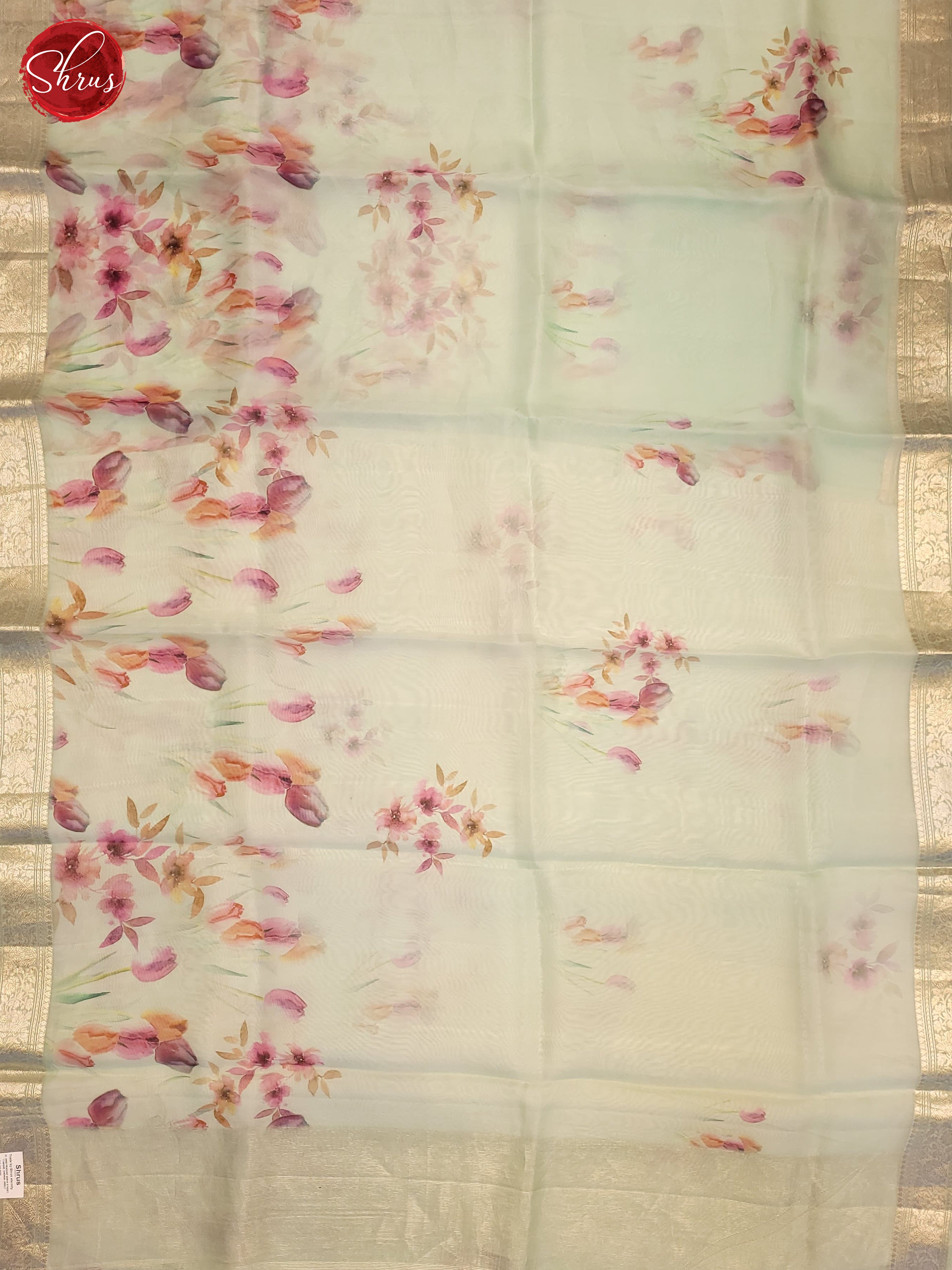 Aqua Blue(Single Tone) - Organza Saree - Shop on ShrusEternity.com