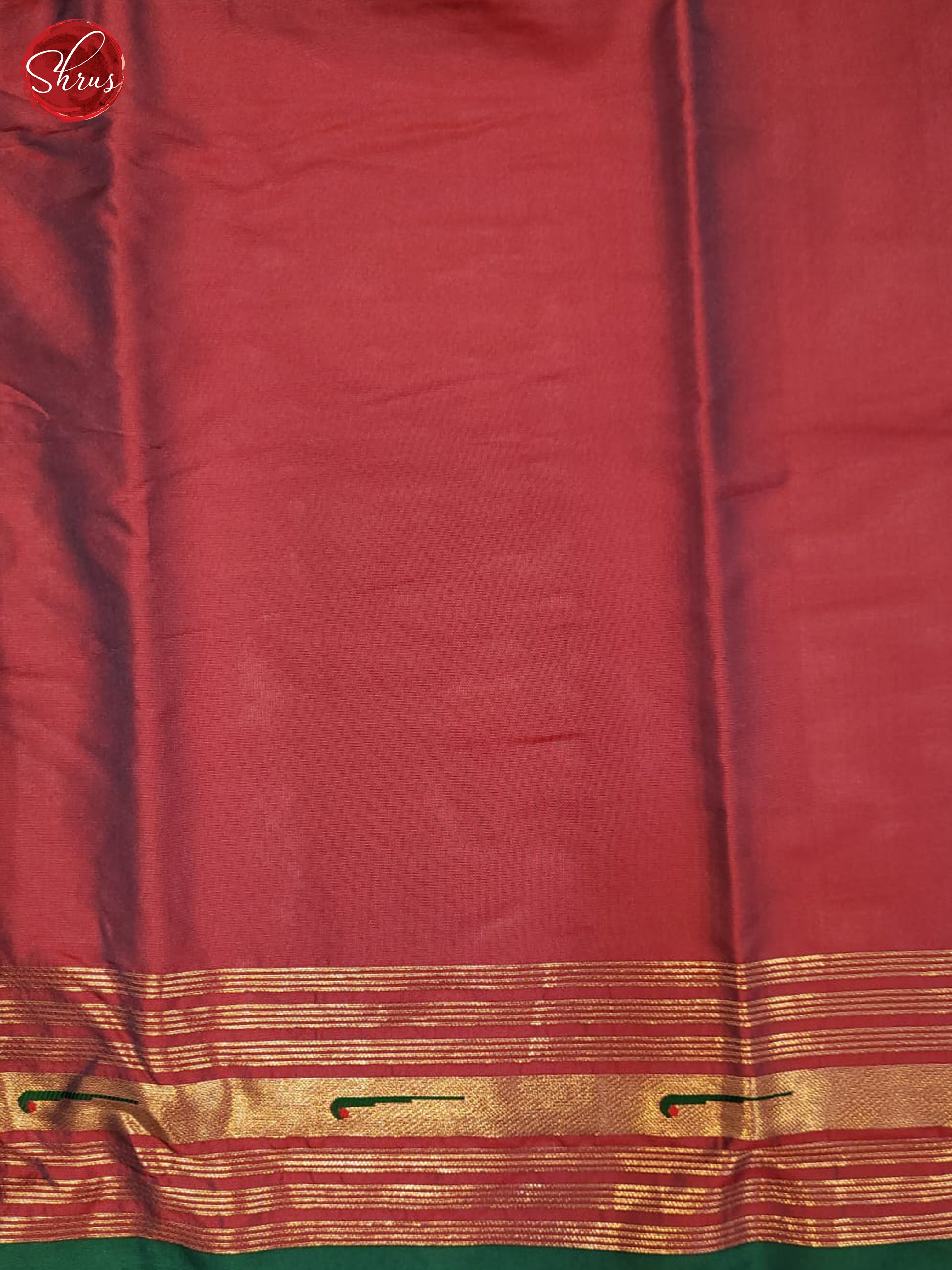 Green & Red -Semi Banarasi Saree - Shop on ShrusEternity.com