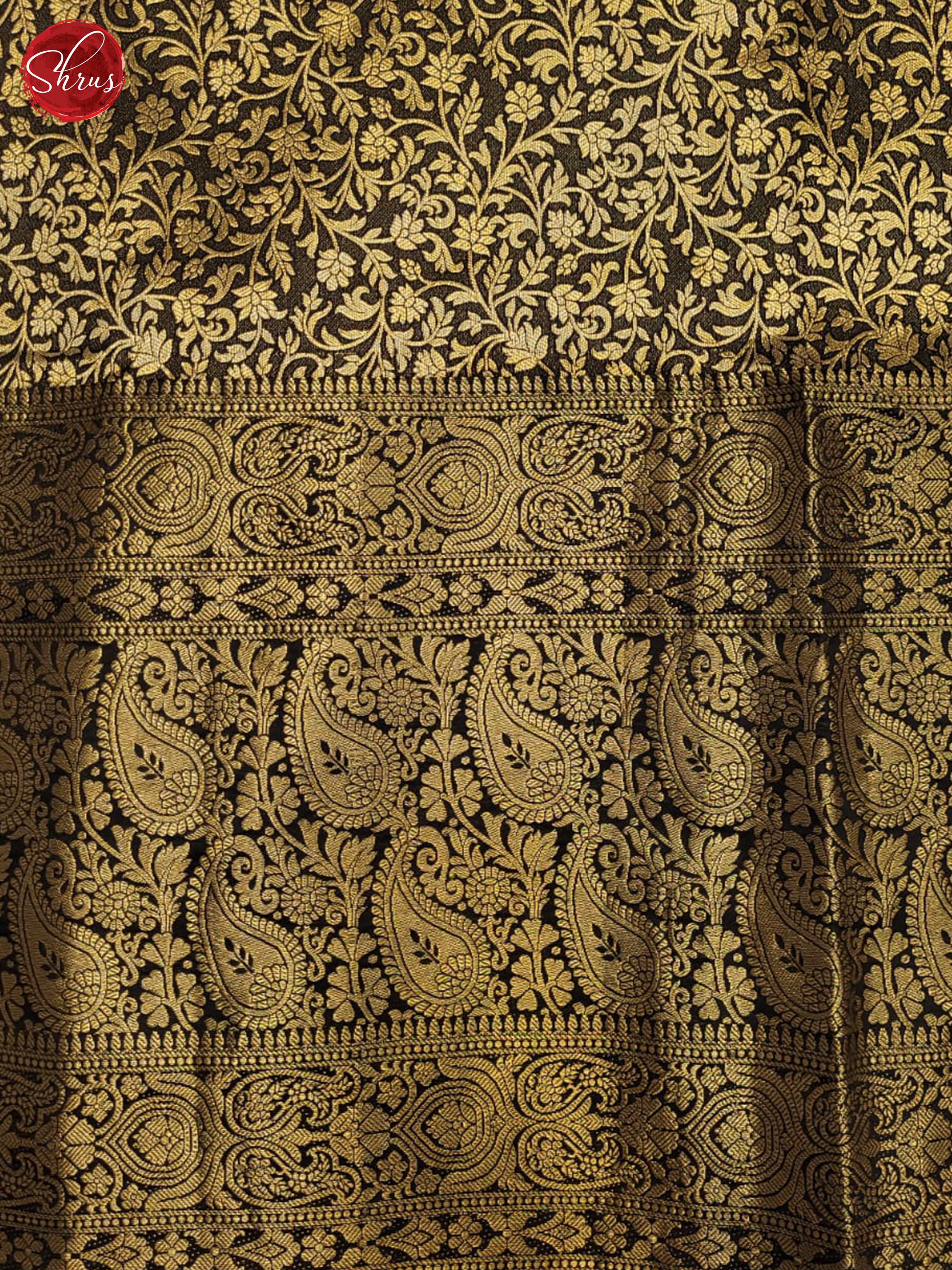 Black(Single Tone) - Semi dupion Saree - Shop on ShrusEternity.com