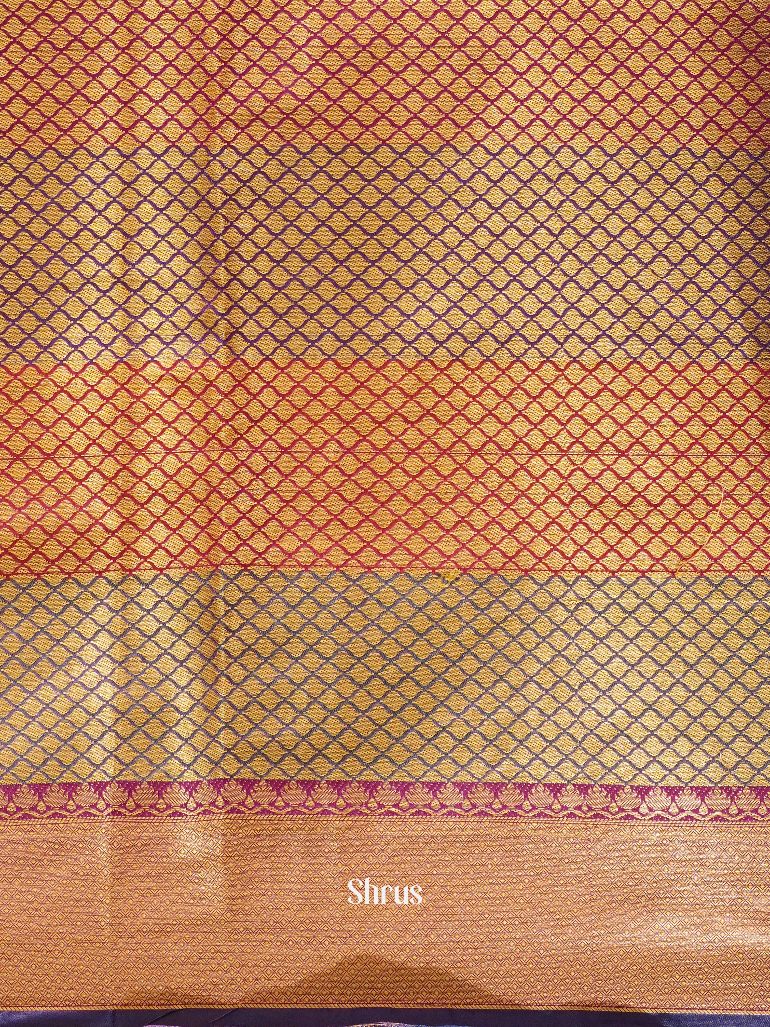 Multicolor & Purple - Semi silk cotton Saree - Shop on ShrusEternity.com