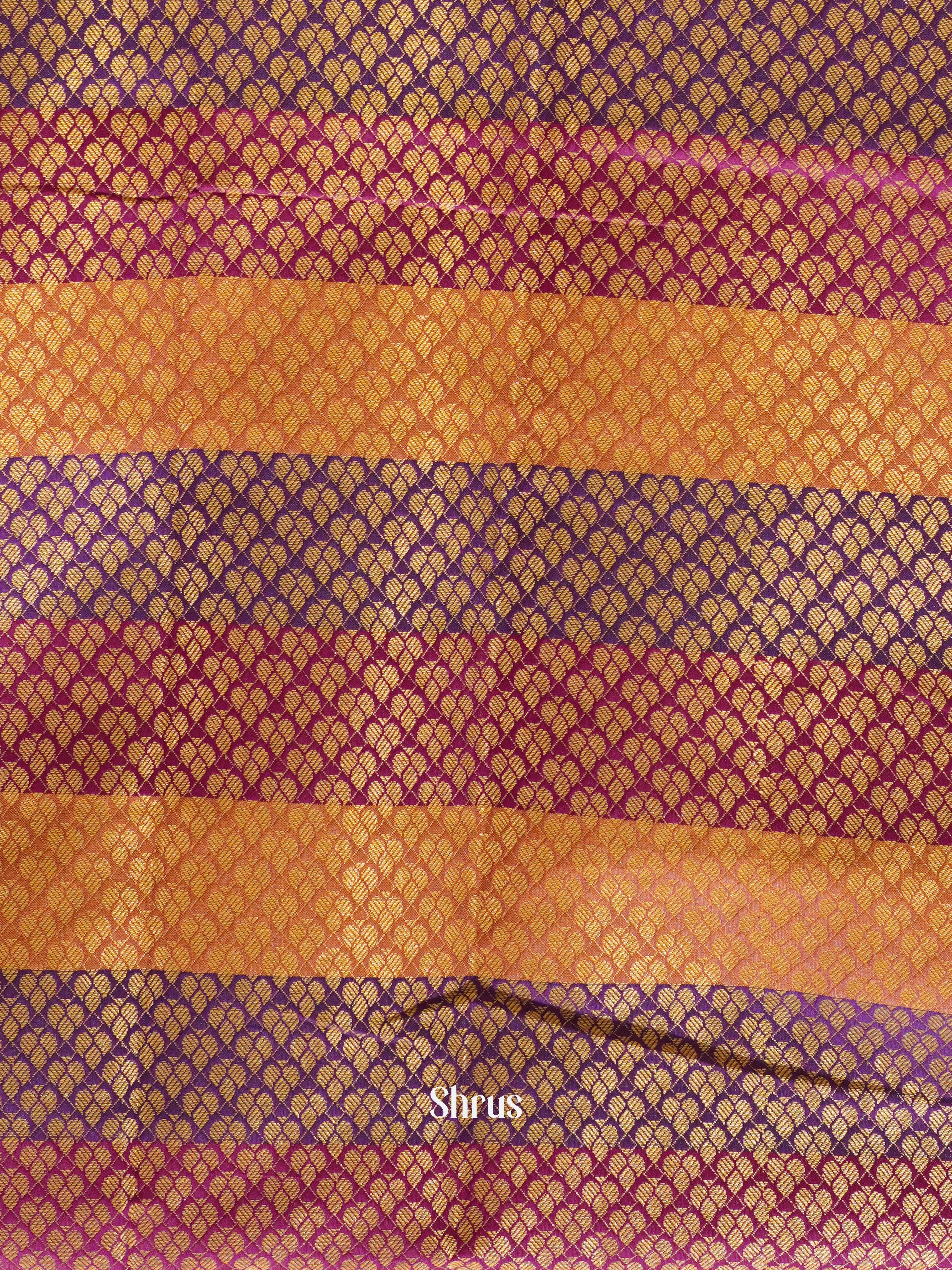 Yellow & Blue - Semi silk cotton Saree - Shop on ShrusEternity.com