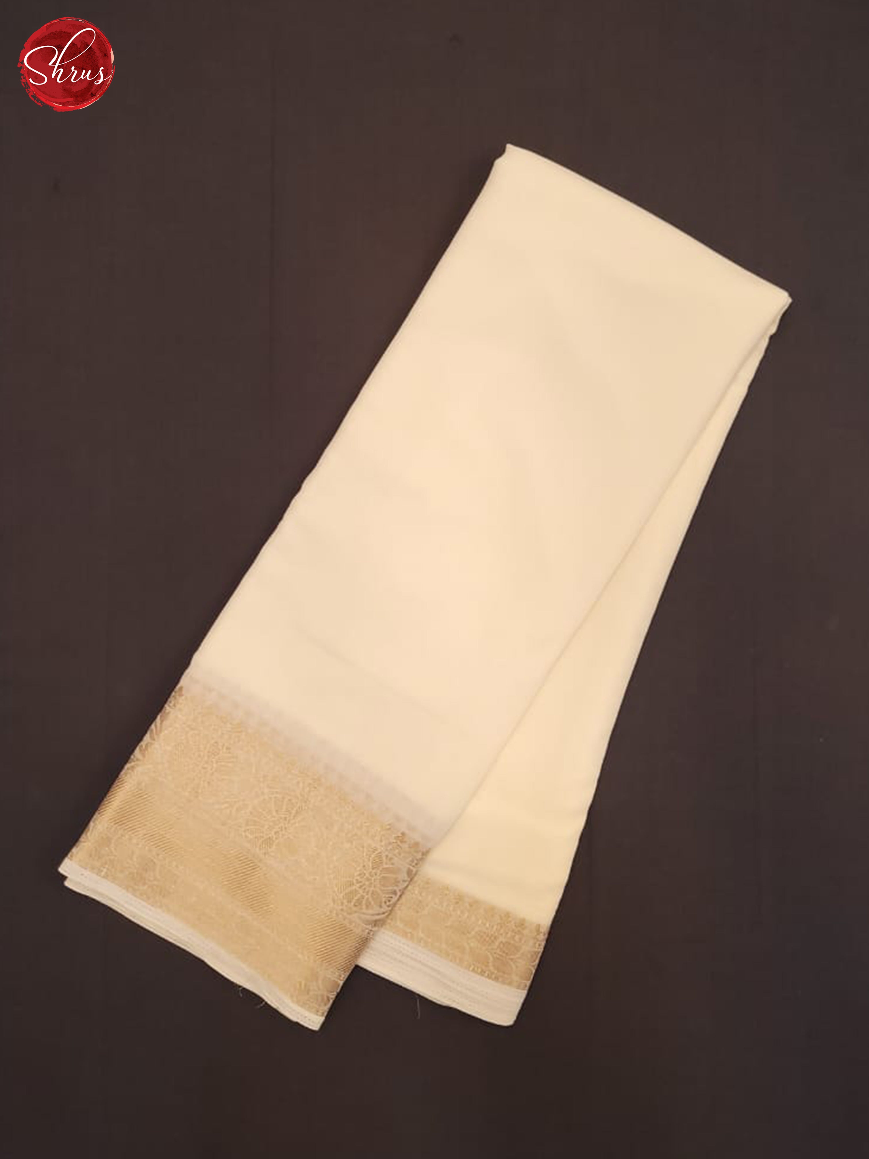 Cream(Single Tone)- Semi Georgette Saree - Shop on ShrusEternity.com