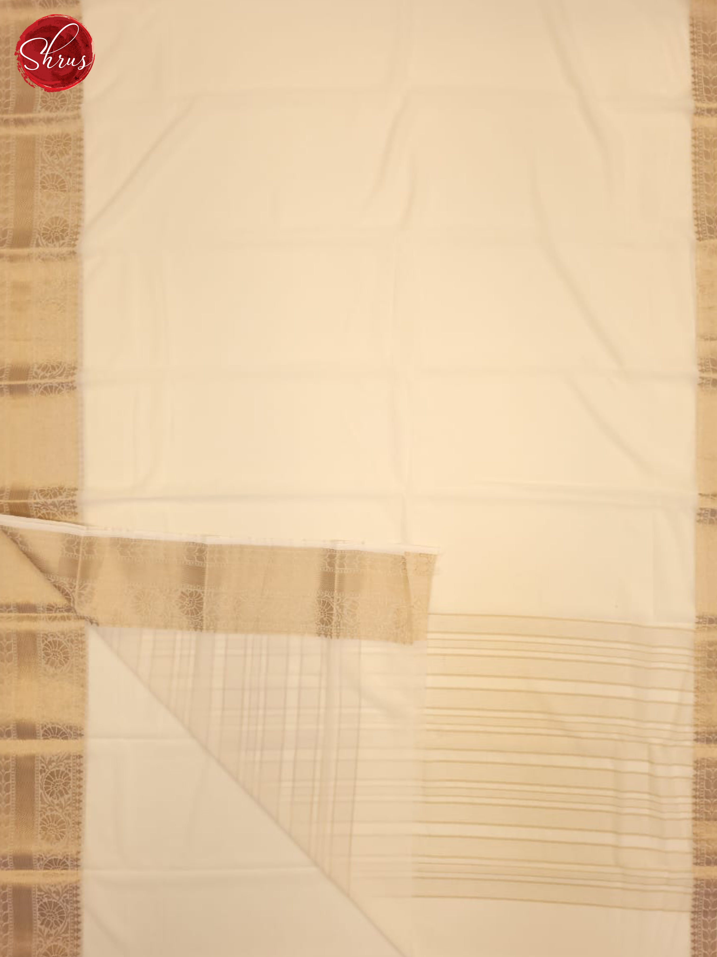 Cream(Single Tone)- Semi Georgette Saree - Shop on ShrusEternity.com