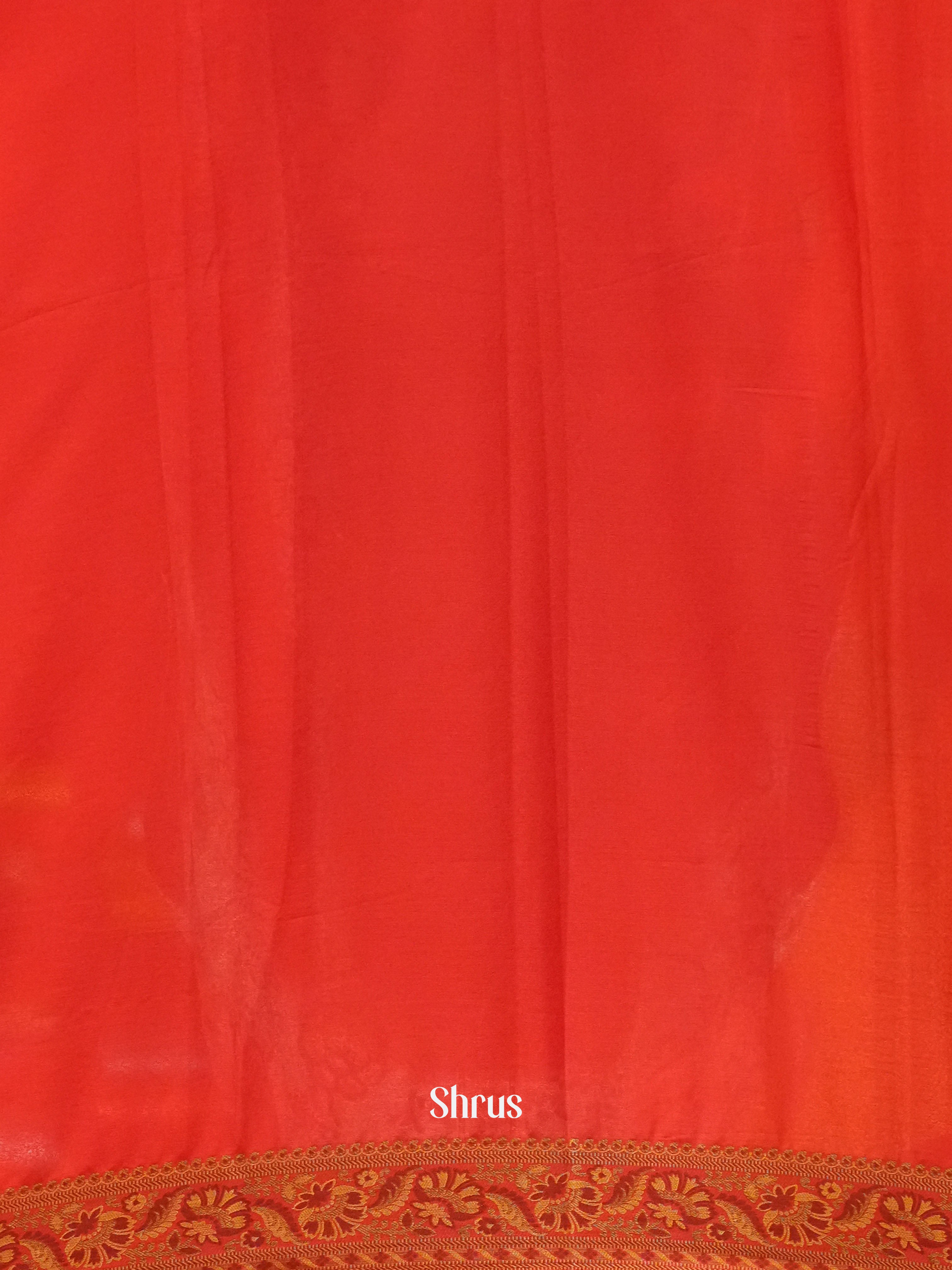 Red(single Tone)- Semi Mysore Silk Saree - Shop on ShrusEternity.com