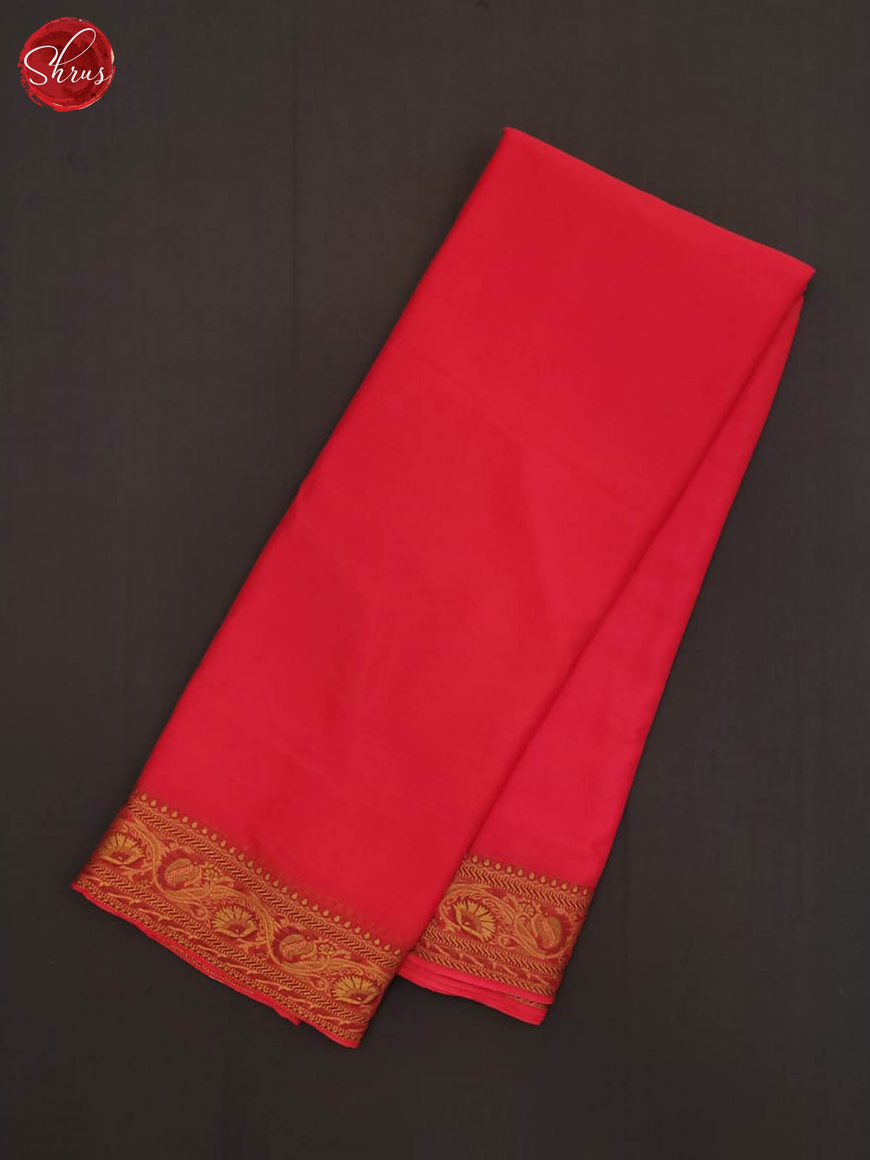 pink(Single Tone)- Semi Mysore Silk Saree - Shop on ShrusEternity.com