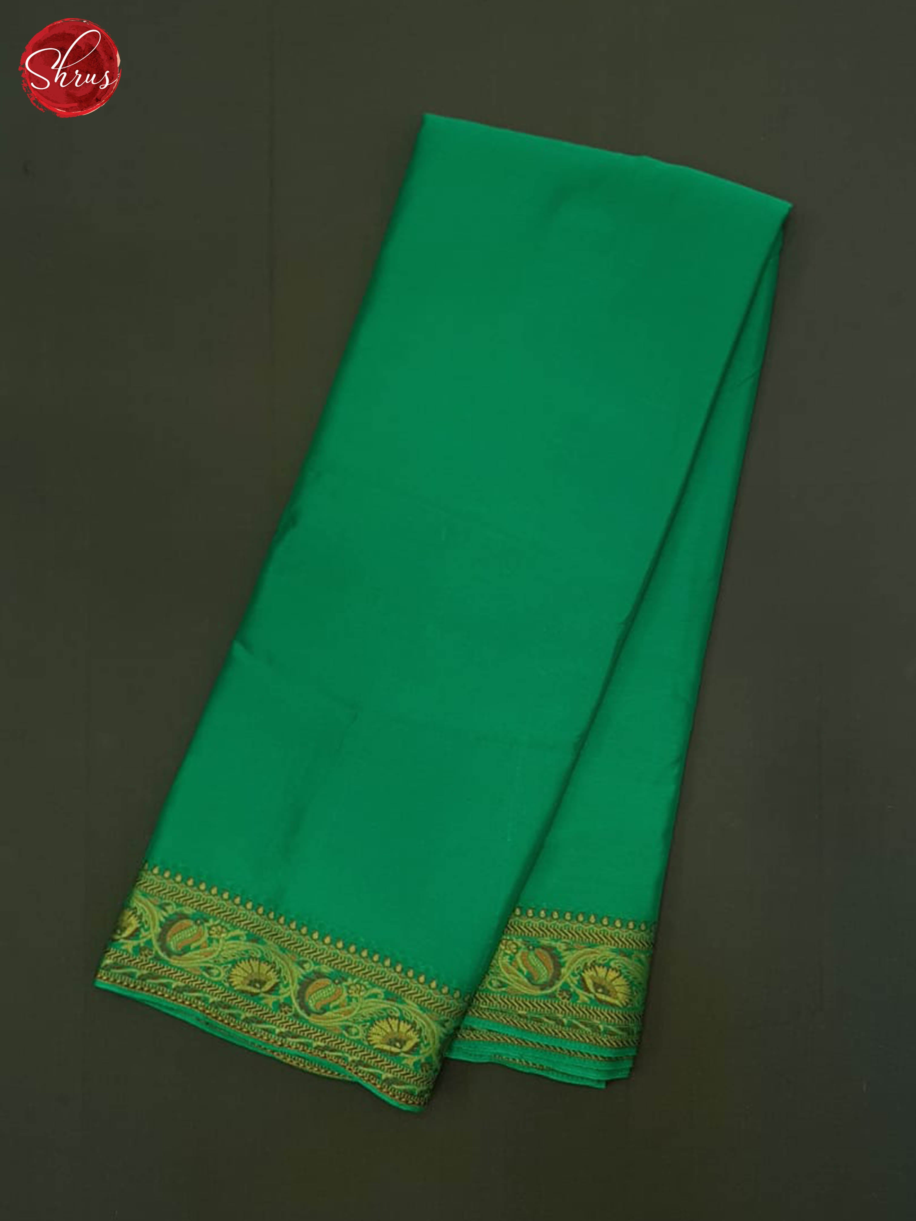 Green(Single Tone) - Semi Mysore Silk Saree - Shop on ShrusEternity.com
